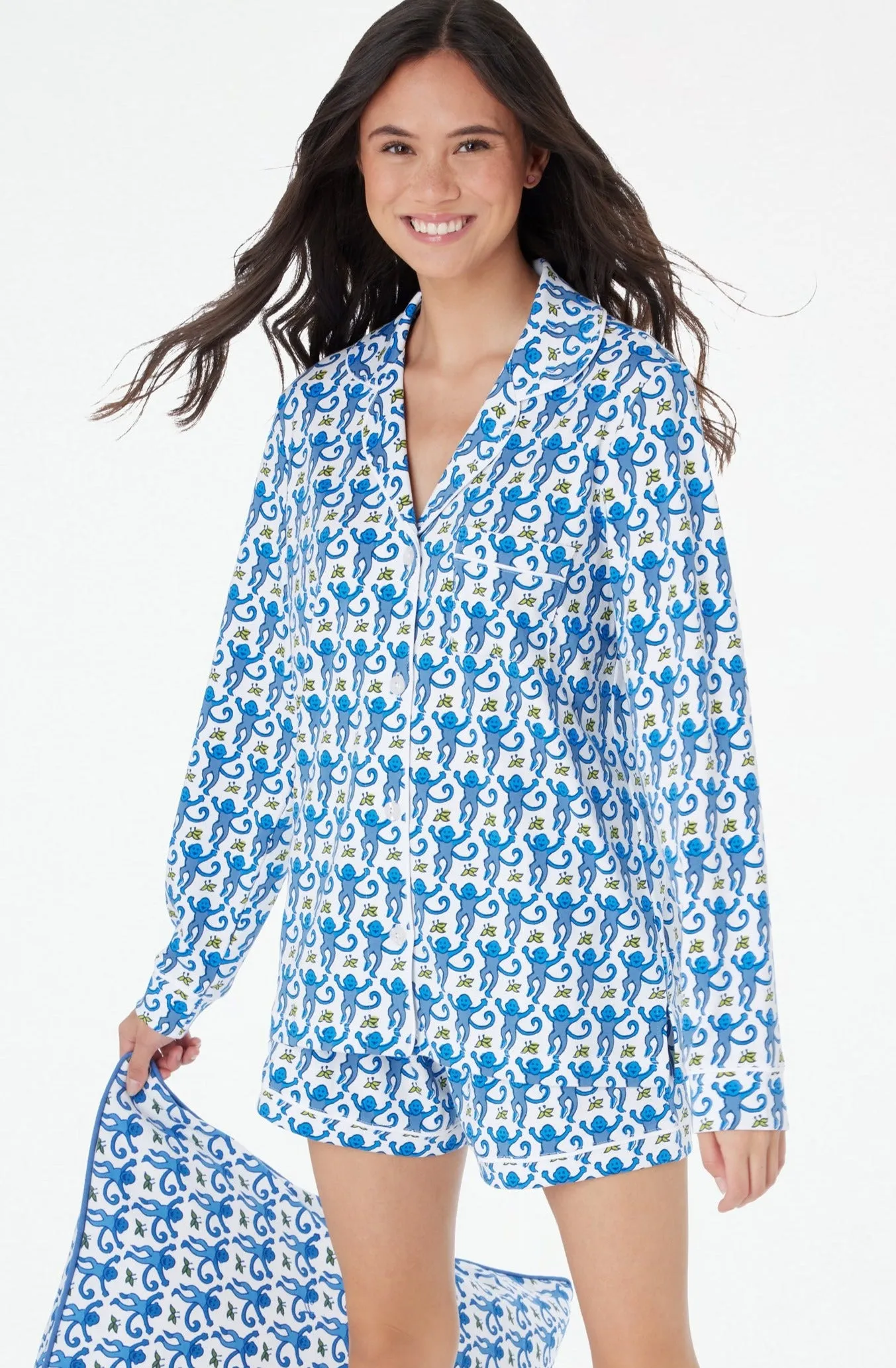 Monkey Paola Polo Pajamas sold by Roller Rabbit