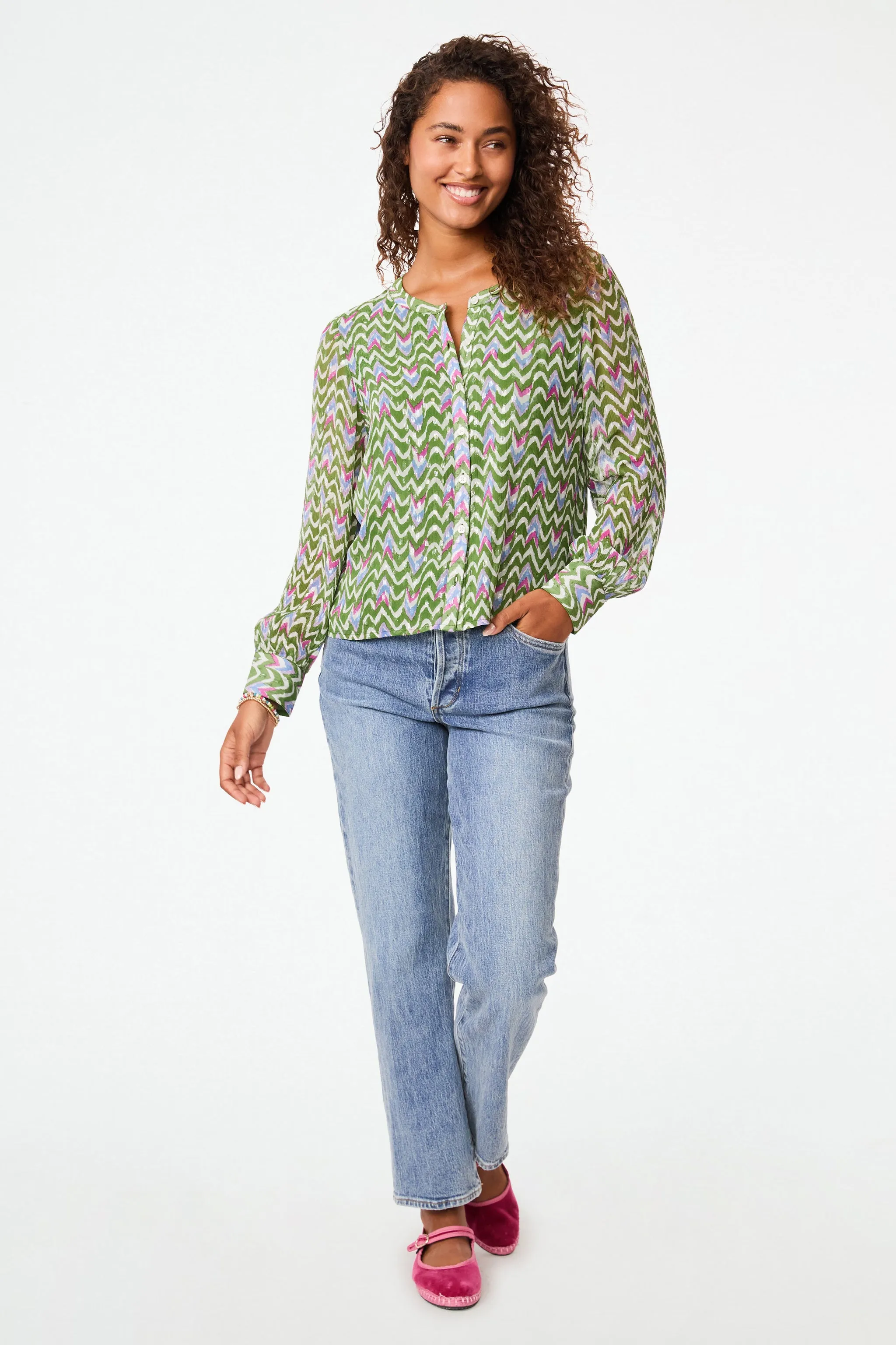 Olivia Ikat Sylvia Top sold by Roller Rabbit product image thumbnail 2