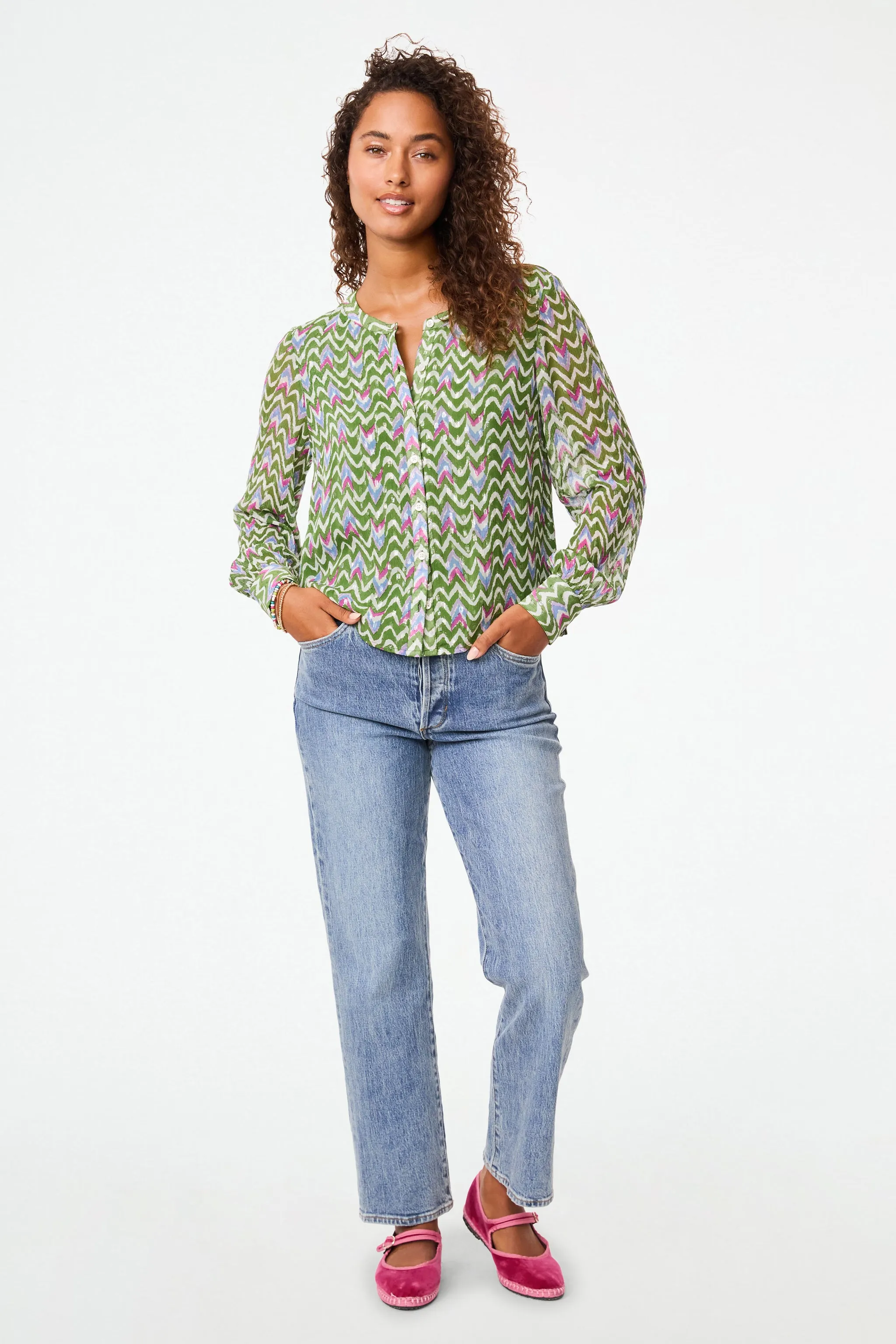 Olivia Ikat Sylvia Top sold by Roller Rabbit product image thumbnail 5