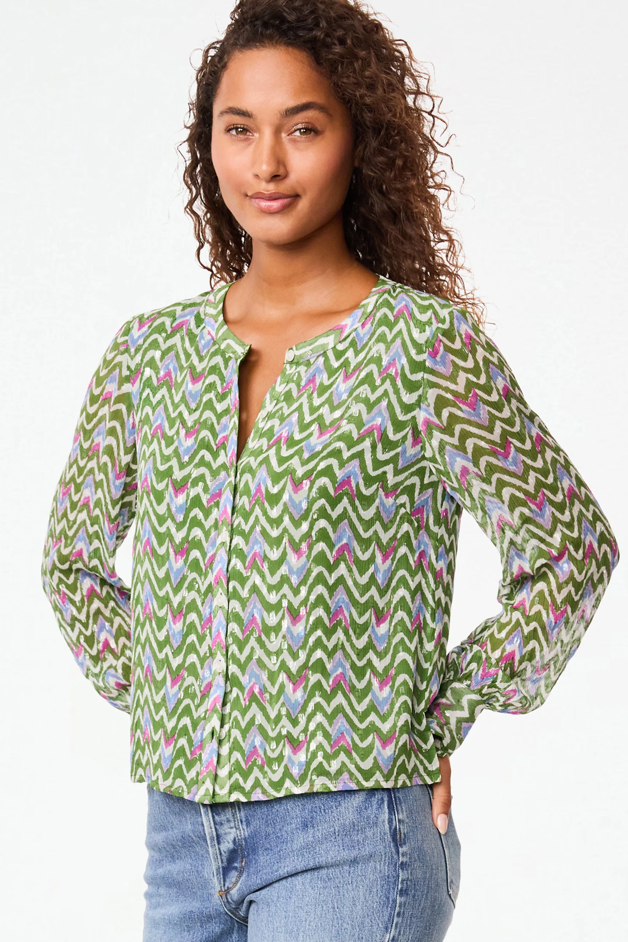 Olivia Ikat Sylvia Top sold by Roller Rabbit product image thumbnail 4