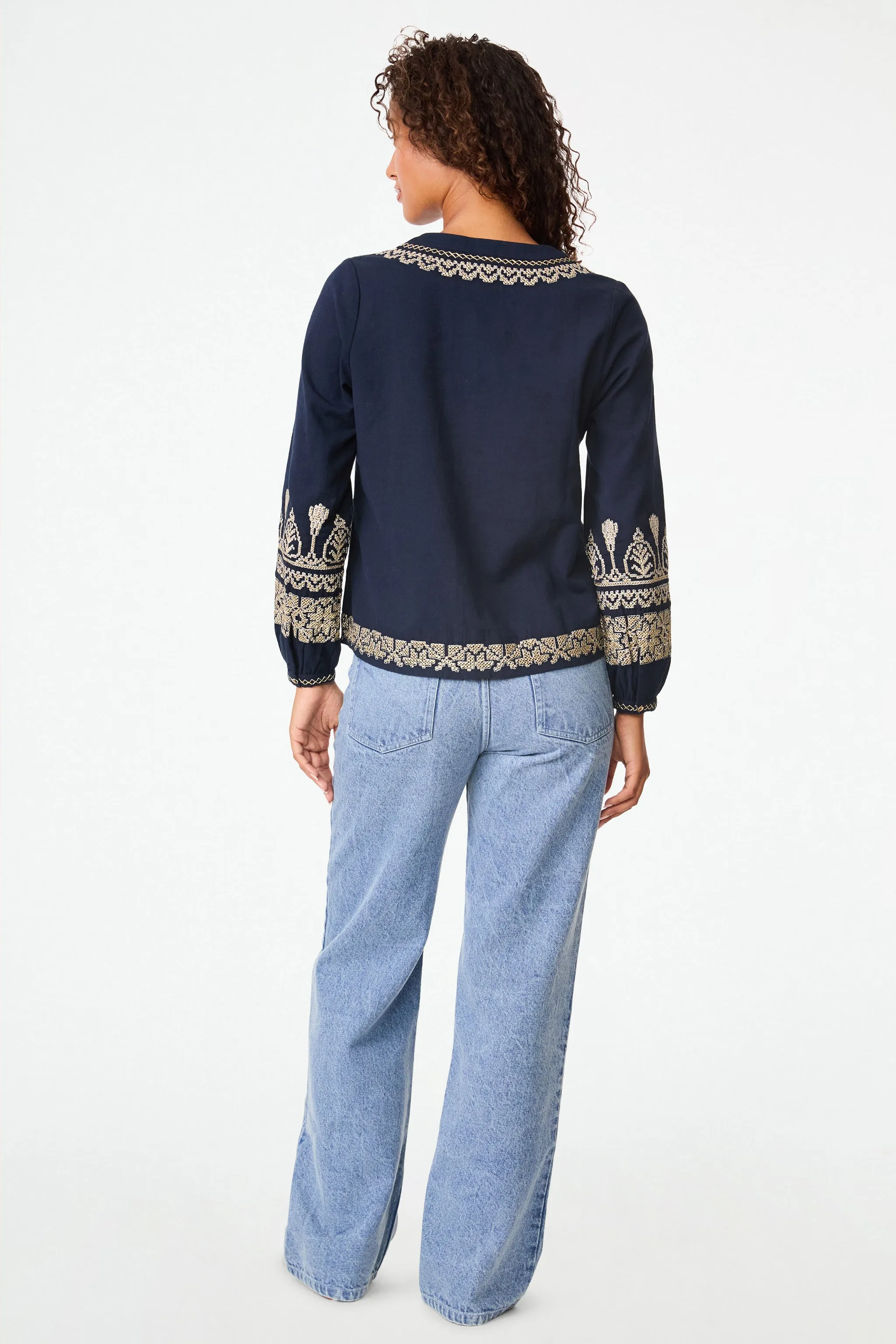 Metallic Cross Stitch Rigsby Top sold by Roller Rabbit product image thumbnail 5
