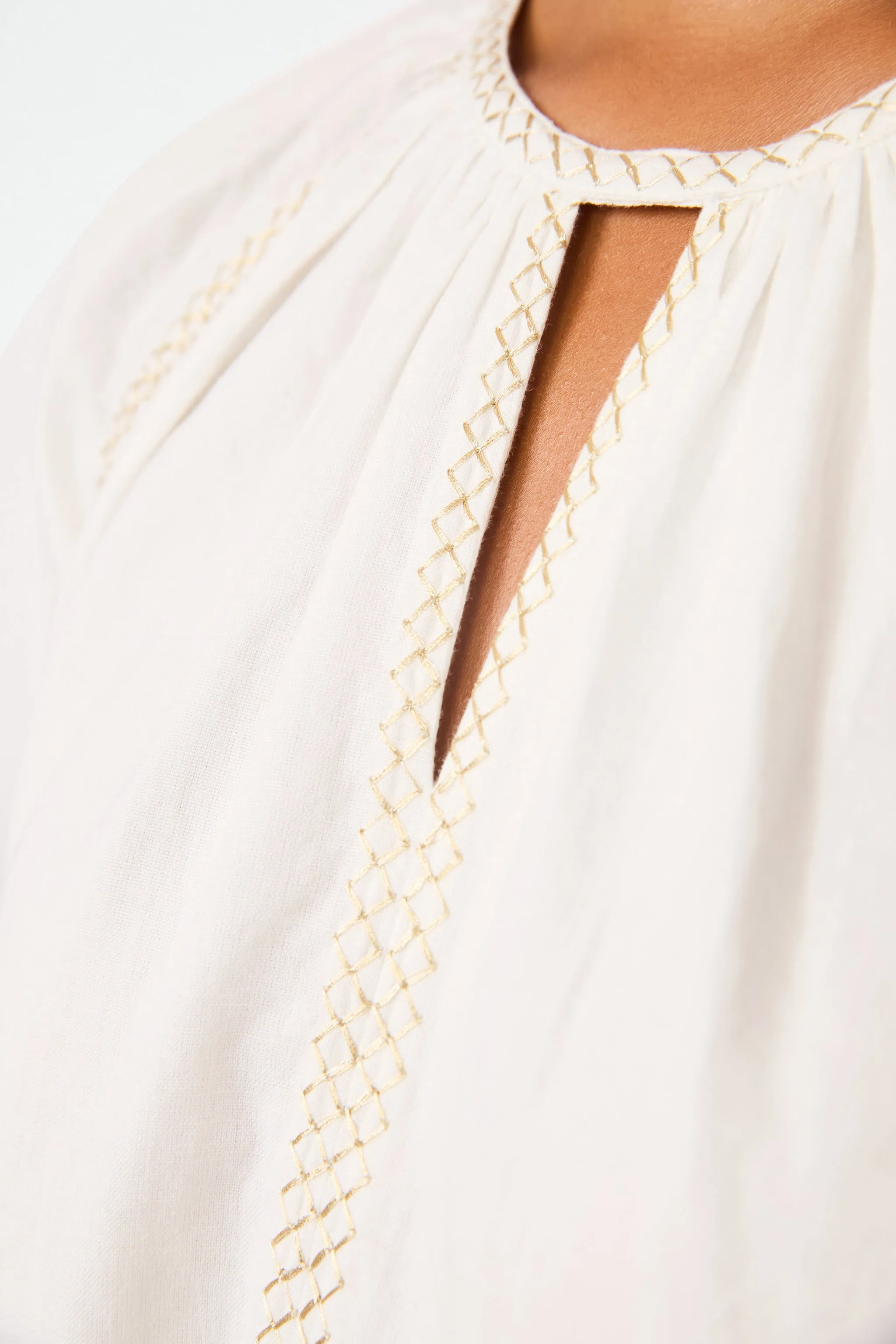 Metallic Cross Stitch Bowie Top sold by Roller Rabbit product image thumbnail 3
