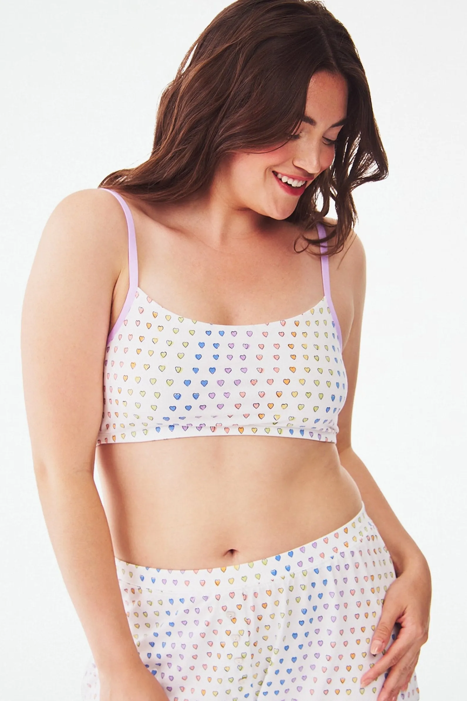 Disco Hearts Grove Bralette sold by Roller Rabbit