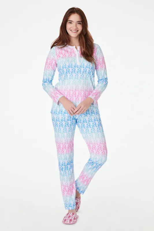 Ombre Monkey Pajamas sold by Roller Rabbit