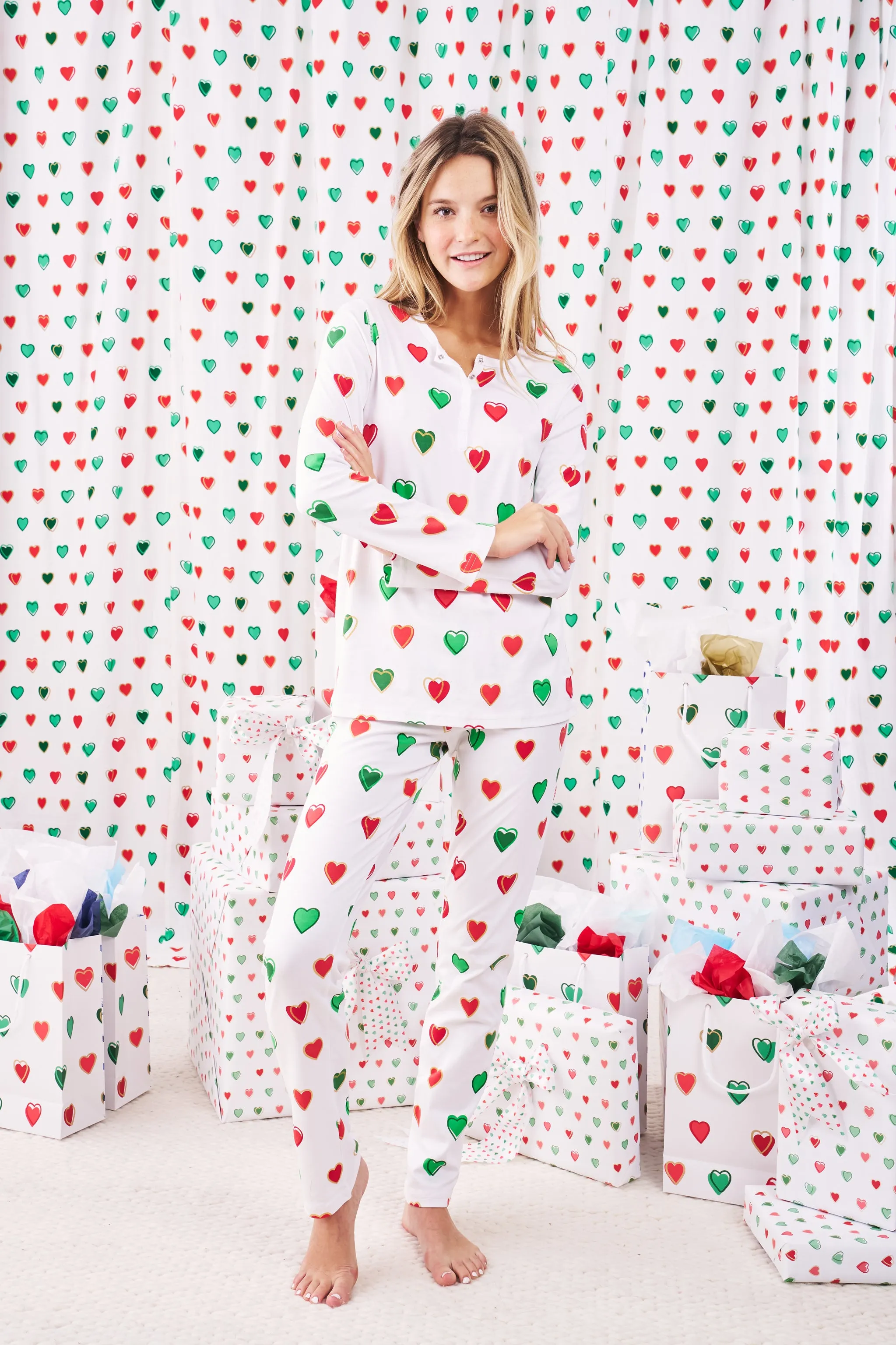Big Holiday Hearts Pajamas sold by Roller Rabbit product image thumbnail 3