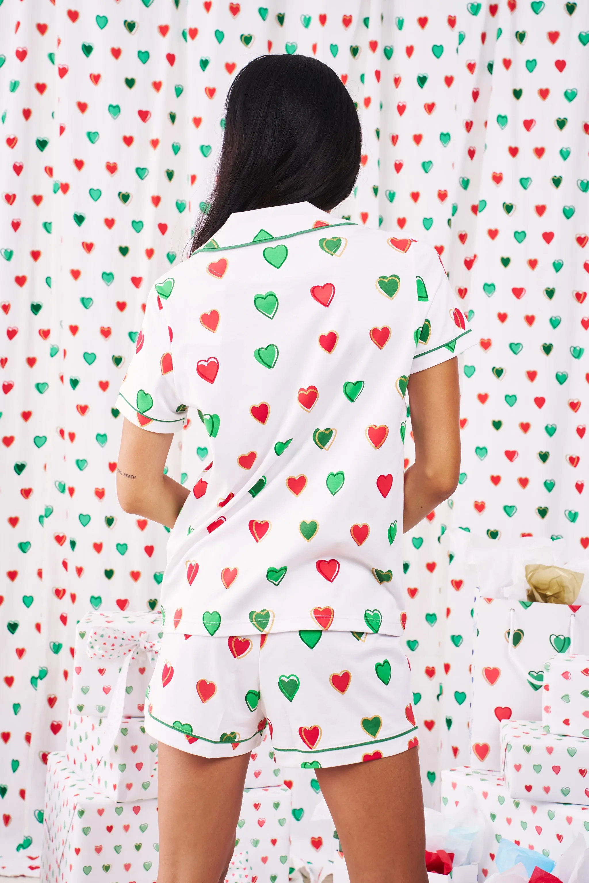 Big Holiday Hearts Polo Pajamas sold by Roller Rabbit product image thumbnail 4