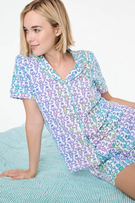Disco Monkey Polo Pajamas sold by Roller Rabbit