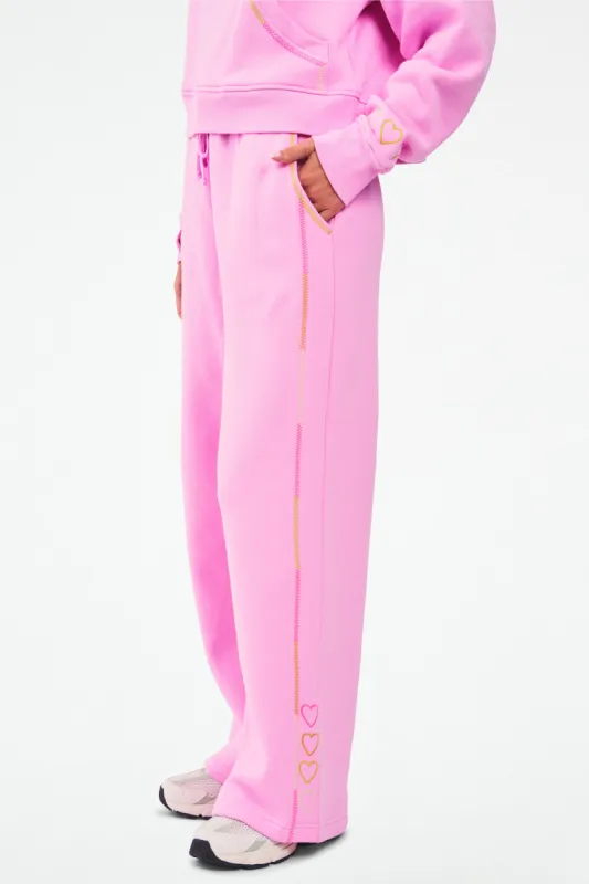 Hearts Embroidered Turner Pant made by Roller Rabbit