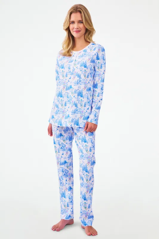 Ski Toile Pajamas sold by Roller Rabbit