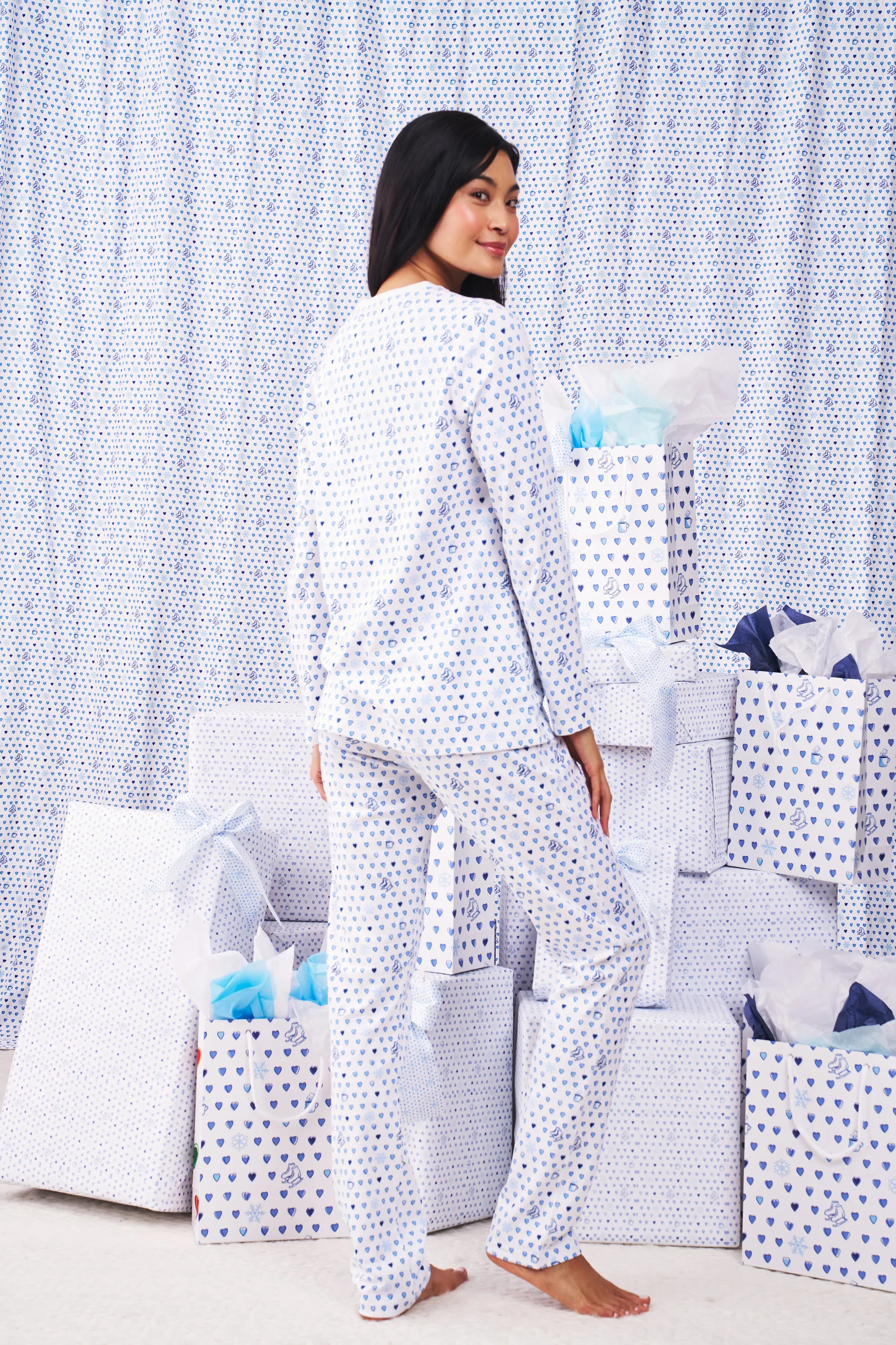 Snowflake Hearts Pajamas sold by Roller Rabbit product image thumbnail 4