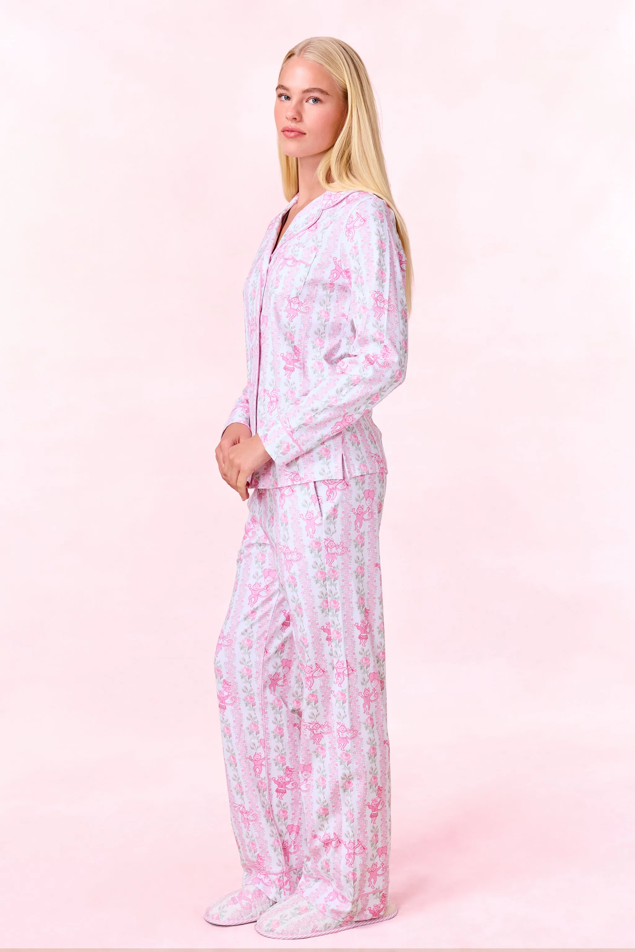 Heirloom Monkey Long Sleeve Polo Pajamas sold by Roller Rabbit product image thumbnail 4