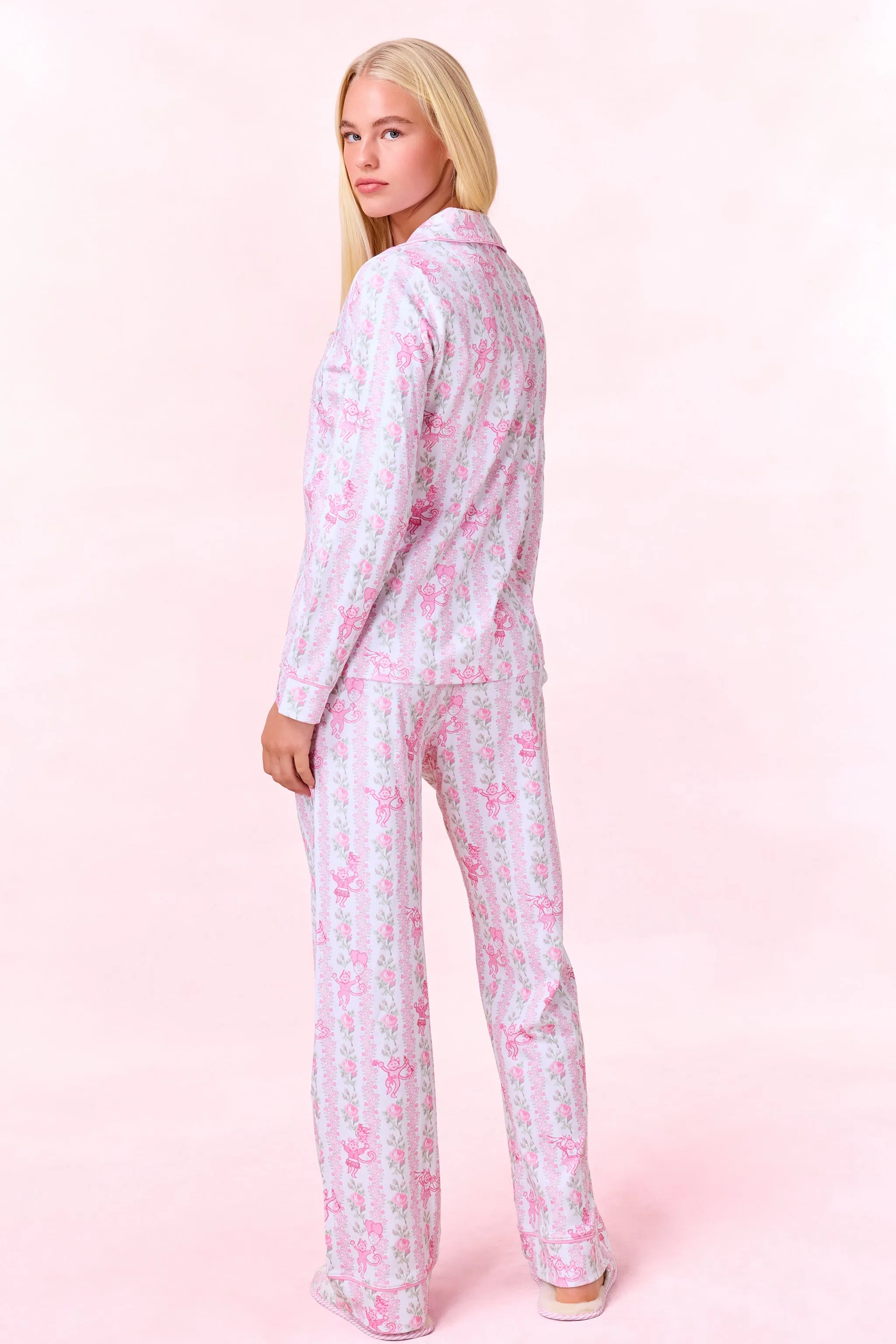 Heirloom Monkey Long Sleeve Polo Pajamas sold by Roller Rabbit product image thumbnail 5