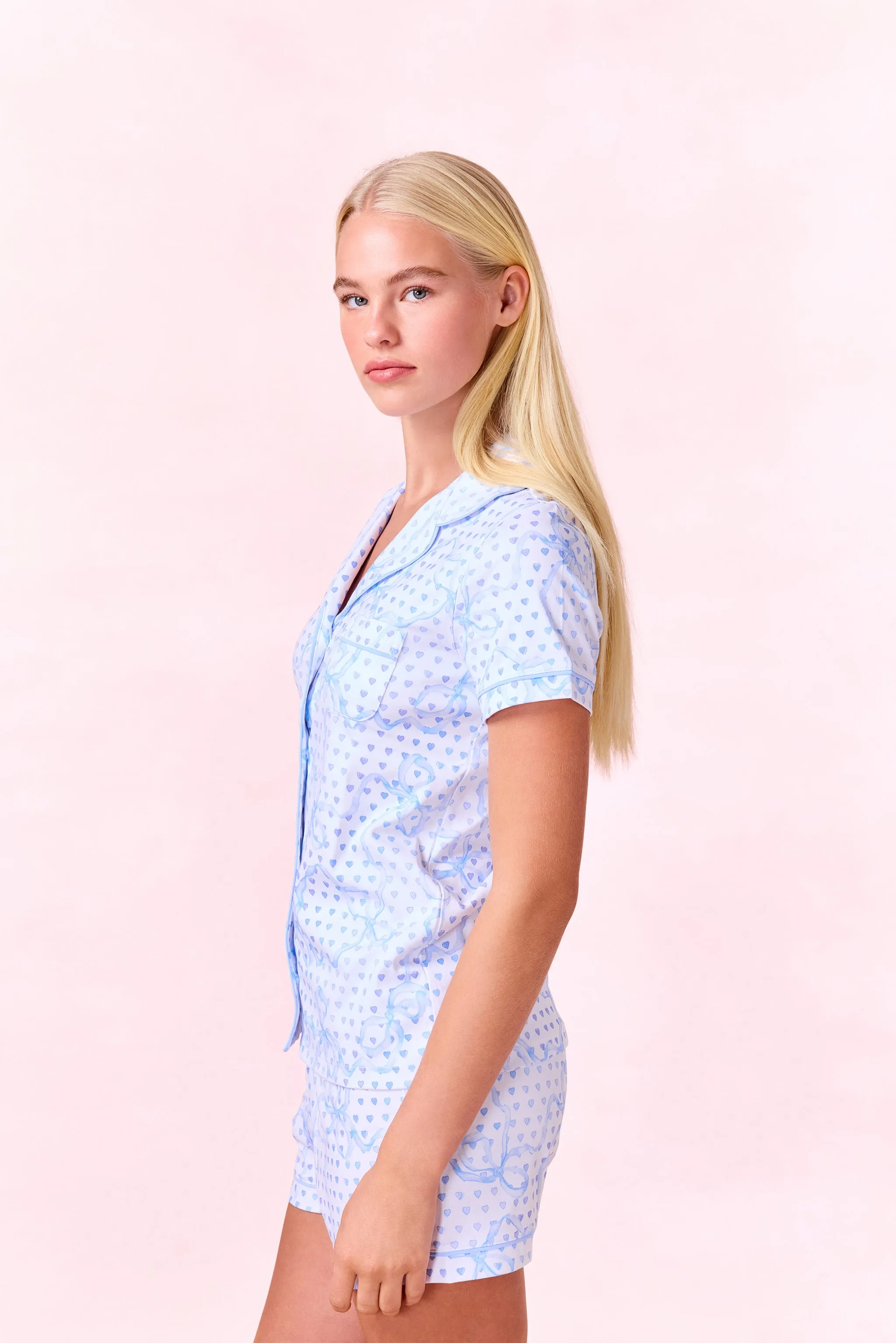 Luna Bow Hearts Polo Pajamas sold by Roller Rabbit product image thumbnail 3