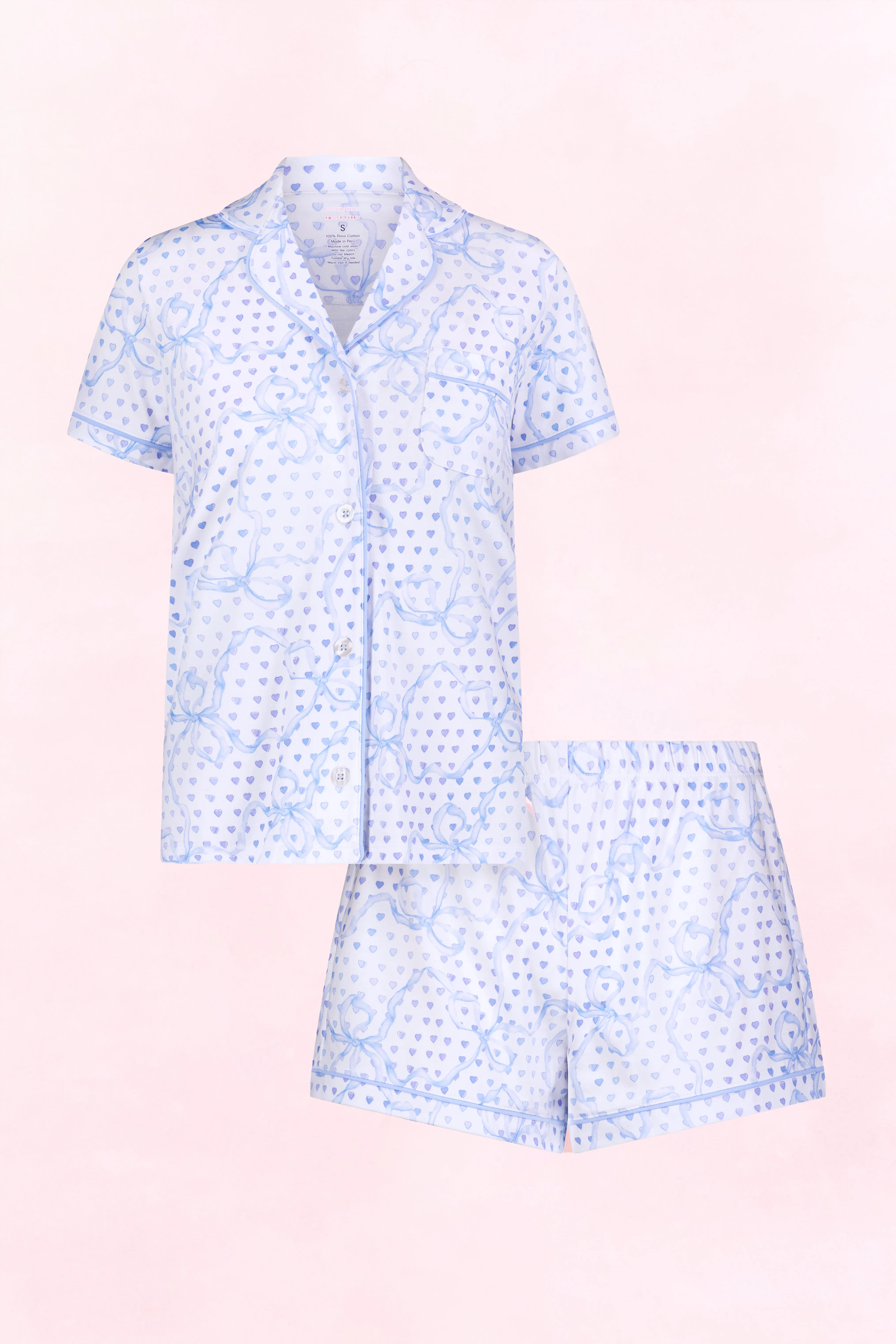 Luna Bow Hearts Polo Pajamas sold by Roller Rabbit product image thumbnail 5