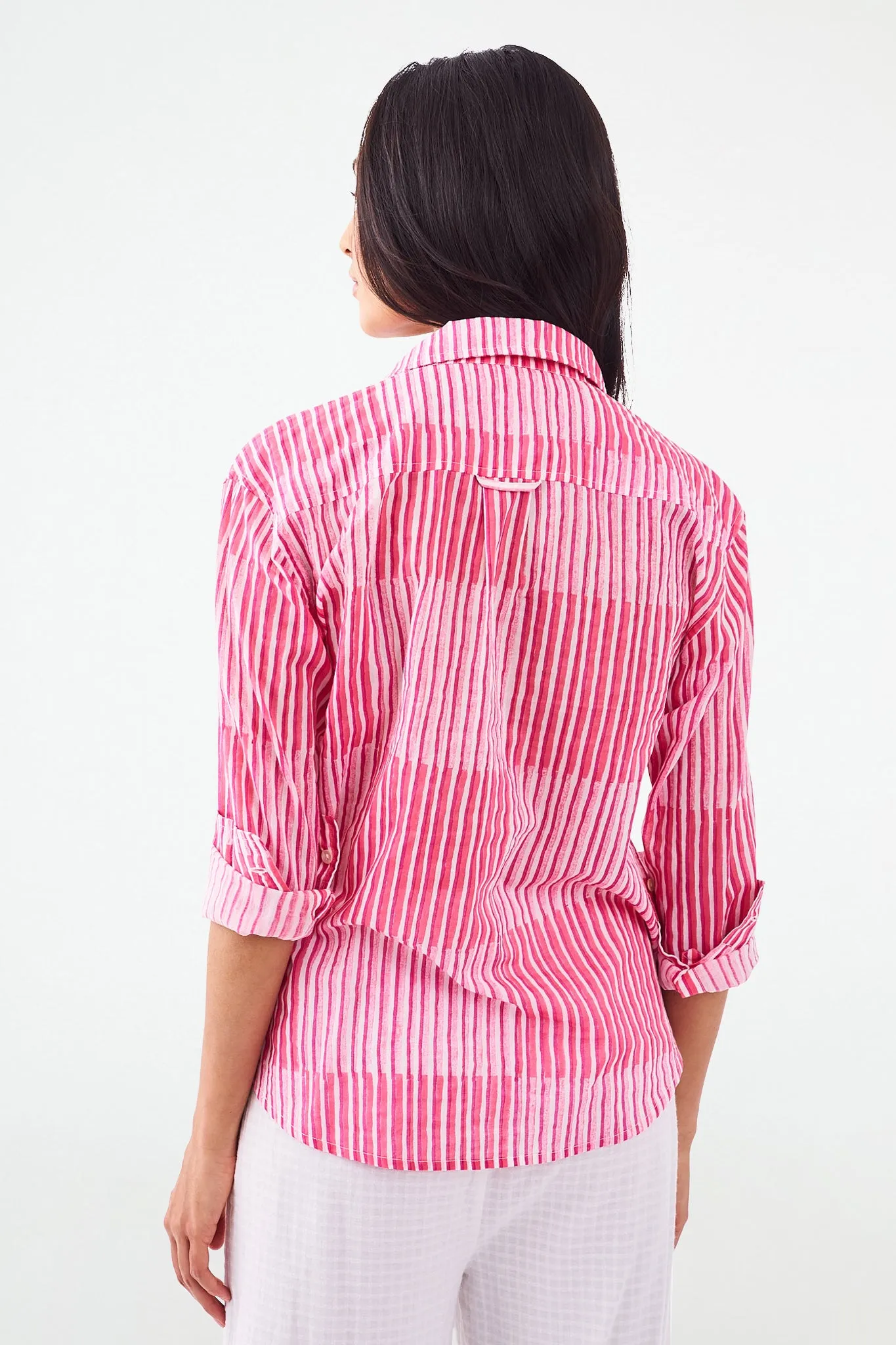 Checkerboard Stripe Boyfriend Shirt sold by Roller Rabbit product image thumbnail 5