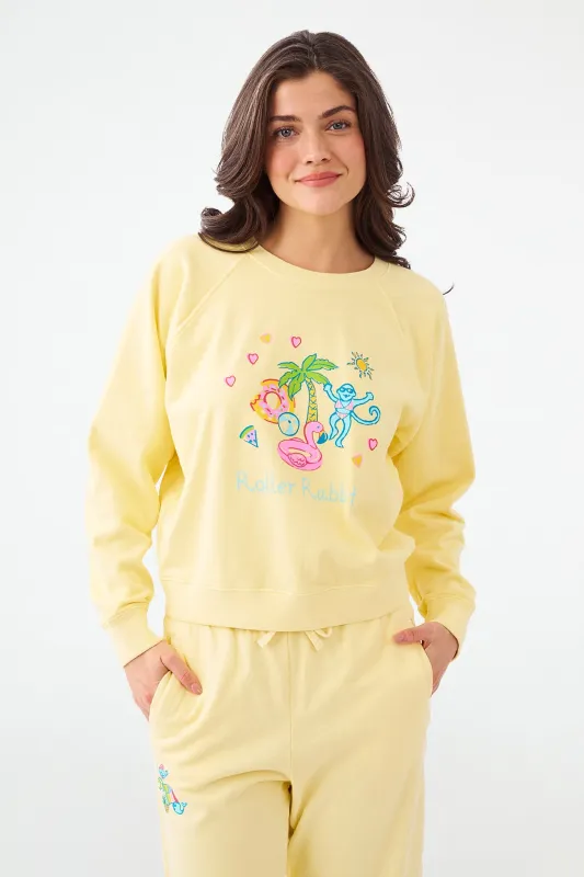 Pool Party Crewneck sold by Roller Rabbit