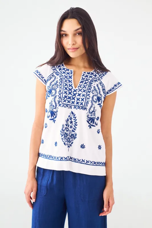 Embroidered Faith Top sold by Roller Rabbit