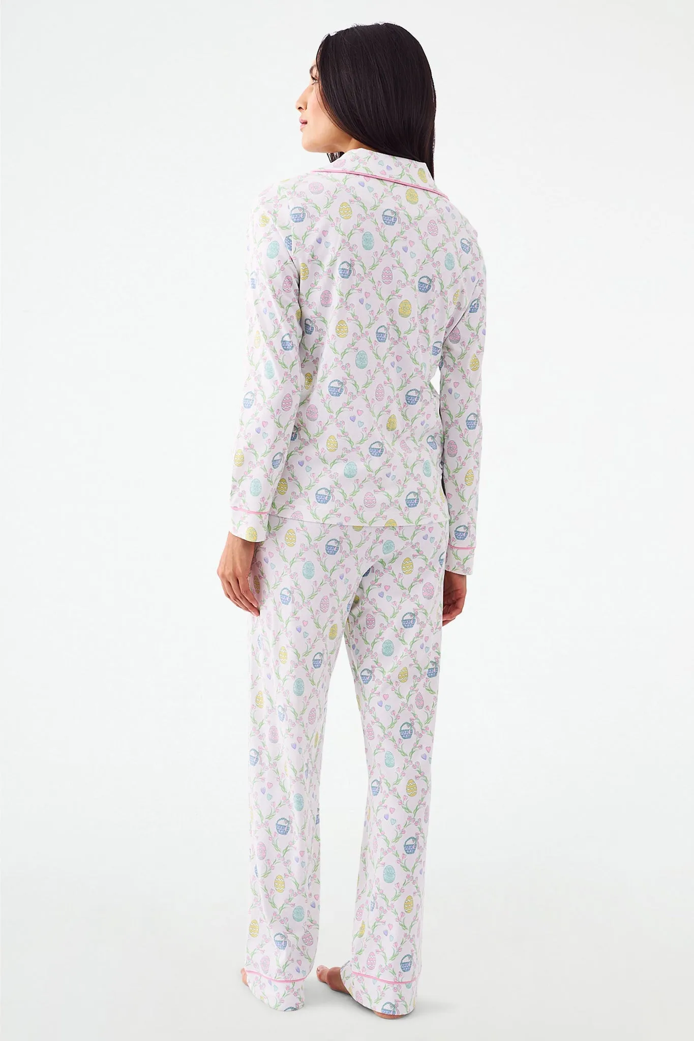 Tulip Trellis Long Sleeve Polo Pajamas sold by Roller Rabbit product image thumbnail 4