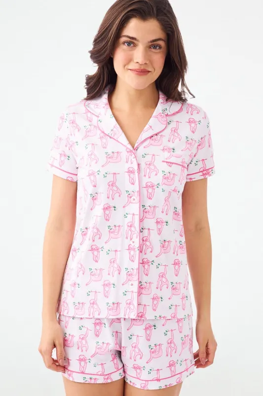 Sleepy Sloth Polo Pajamas made by Roller Rabbit