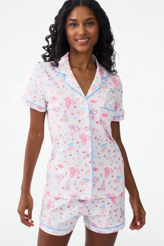 Monkey Said Yes Polo Pajamas sold by Roller Rabbit