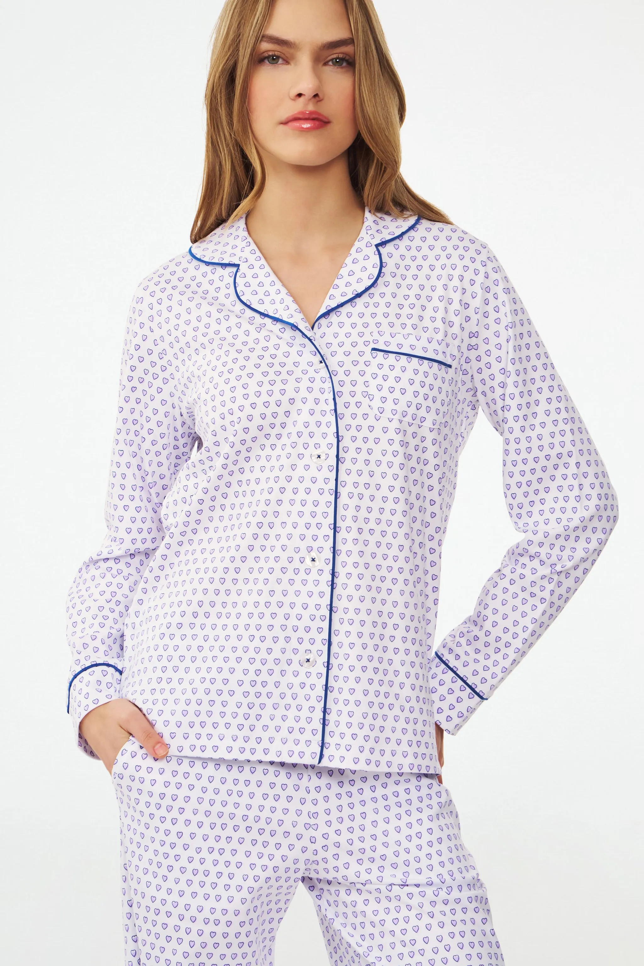 Hearts Long Sleeve Polo Pajamas sold by Roller Rabbit product image thumbnail 2