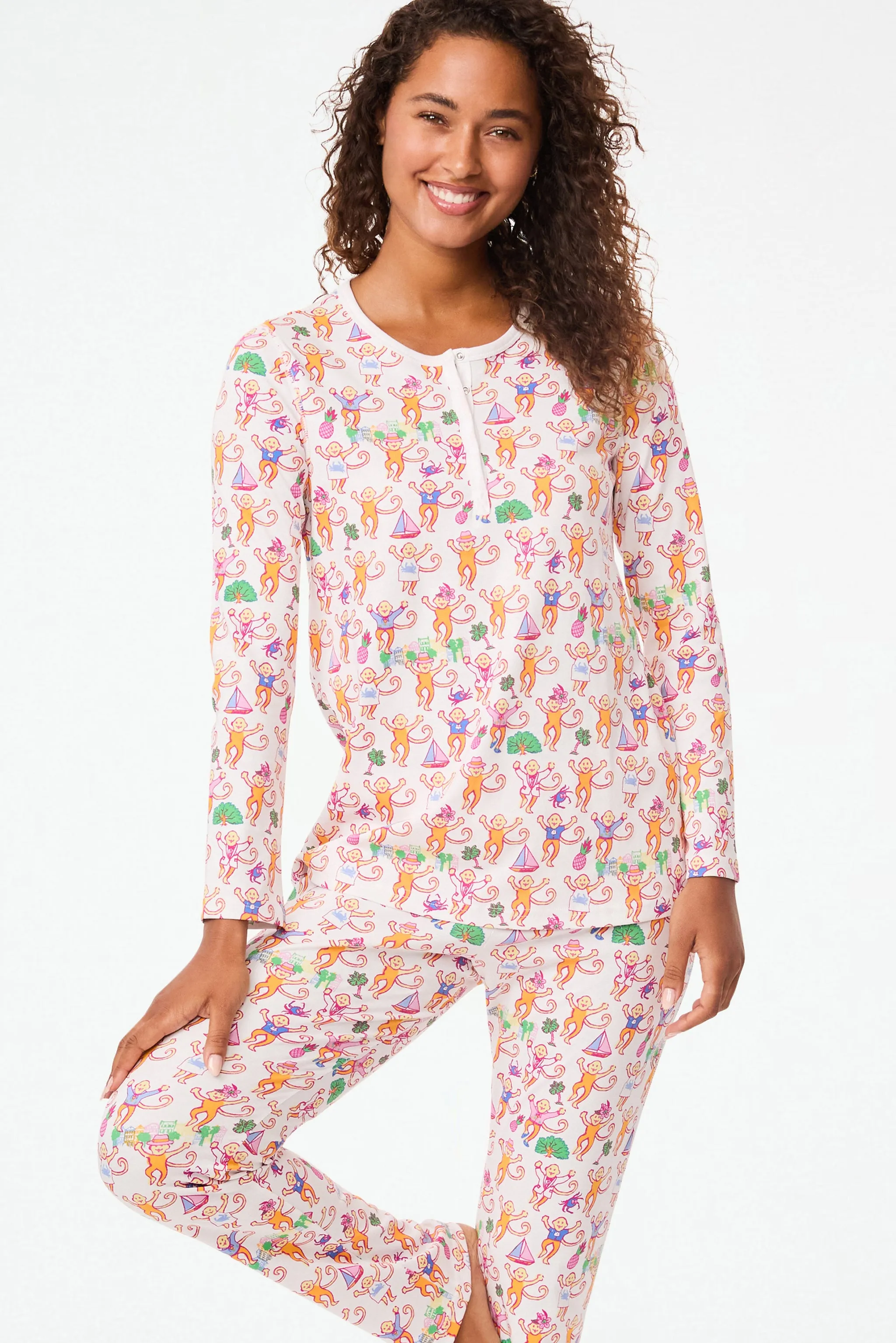Charleston Monkey Pajamas sold by Roller Rabbit