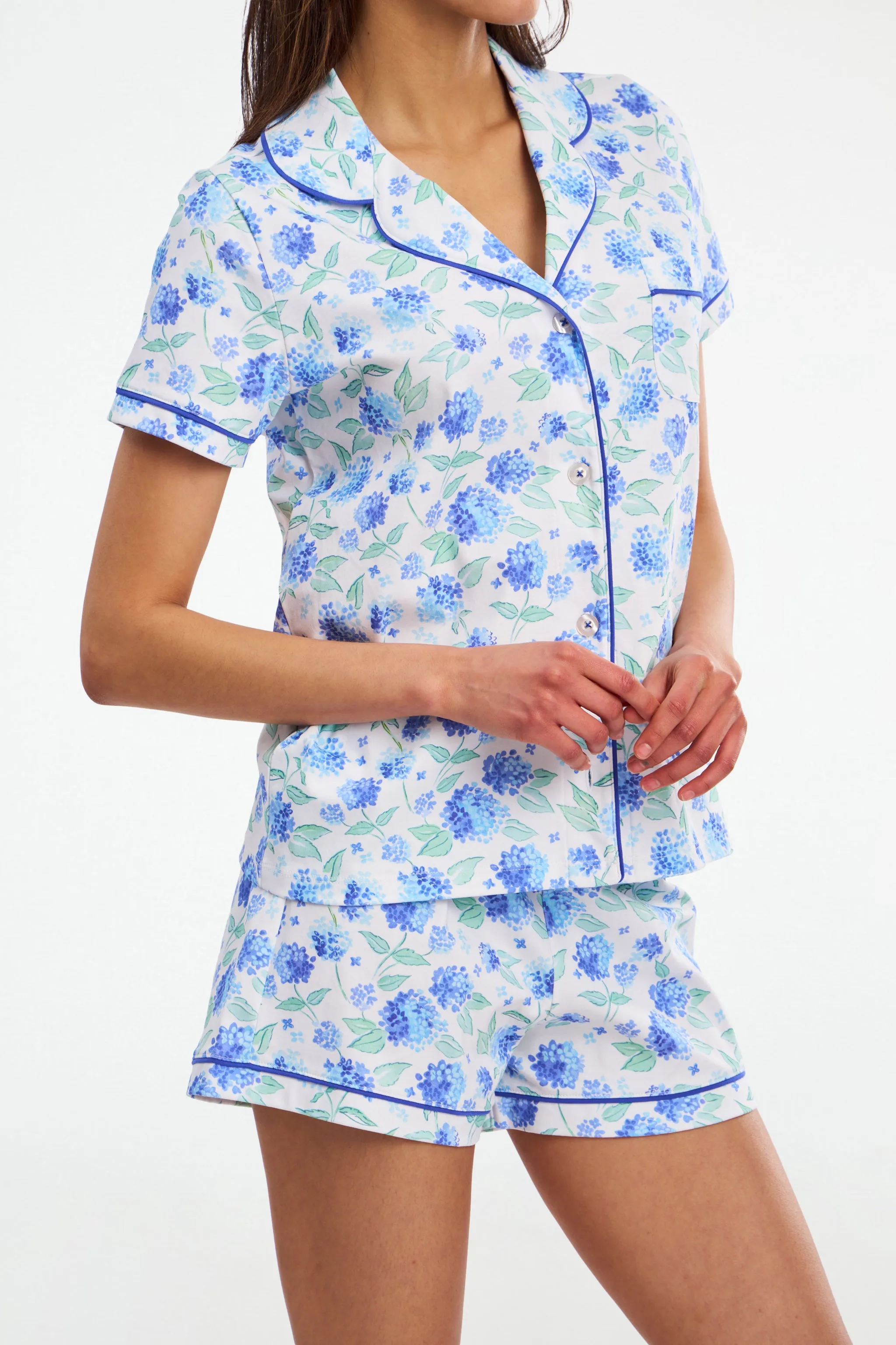 Ditsy Hydrangea Polo Pajamas sold by Roller Rabbit product image thumbnail 4