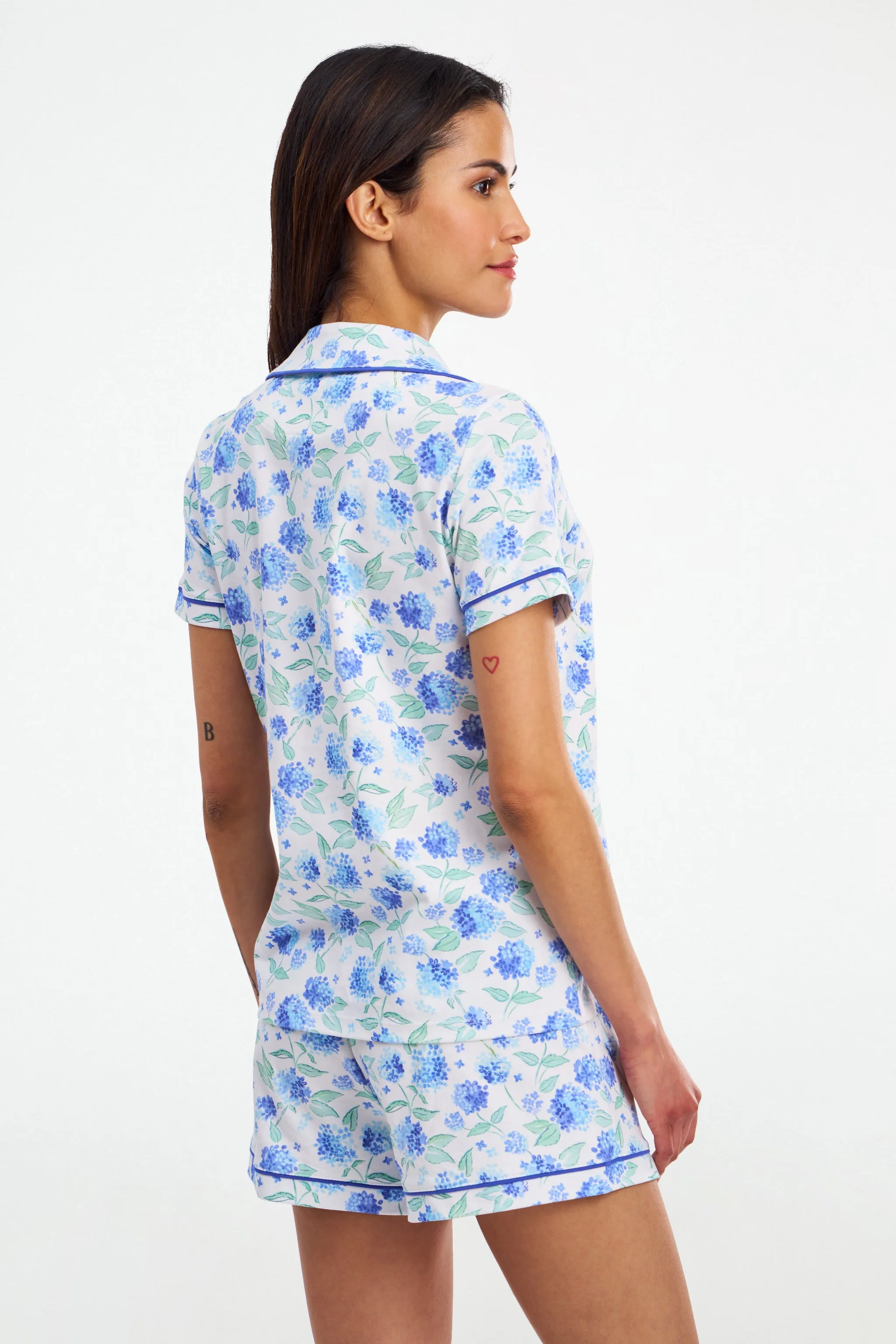 Ditsy Hydrangea Polo Pajamas sold by Roller Rabbit product image thumbnail 3