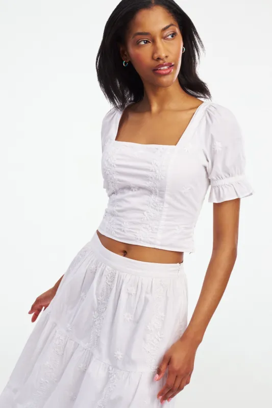 Vanna Embroidery Kayla Top sold by Roller Rabbit