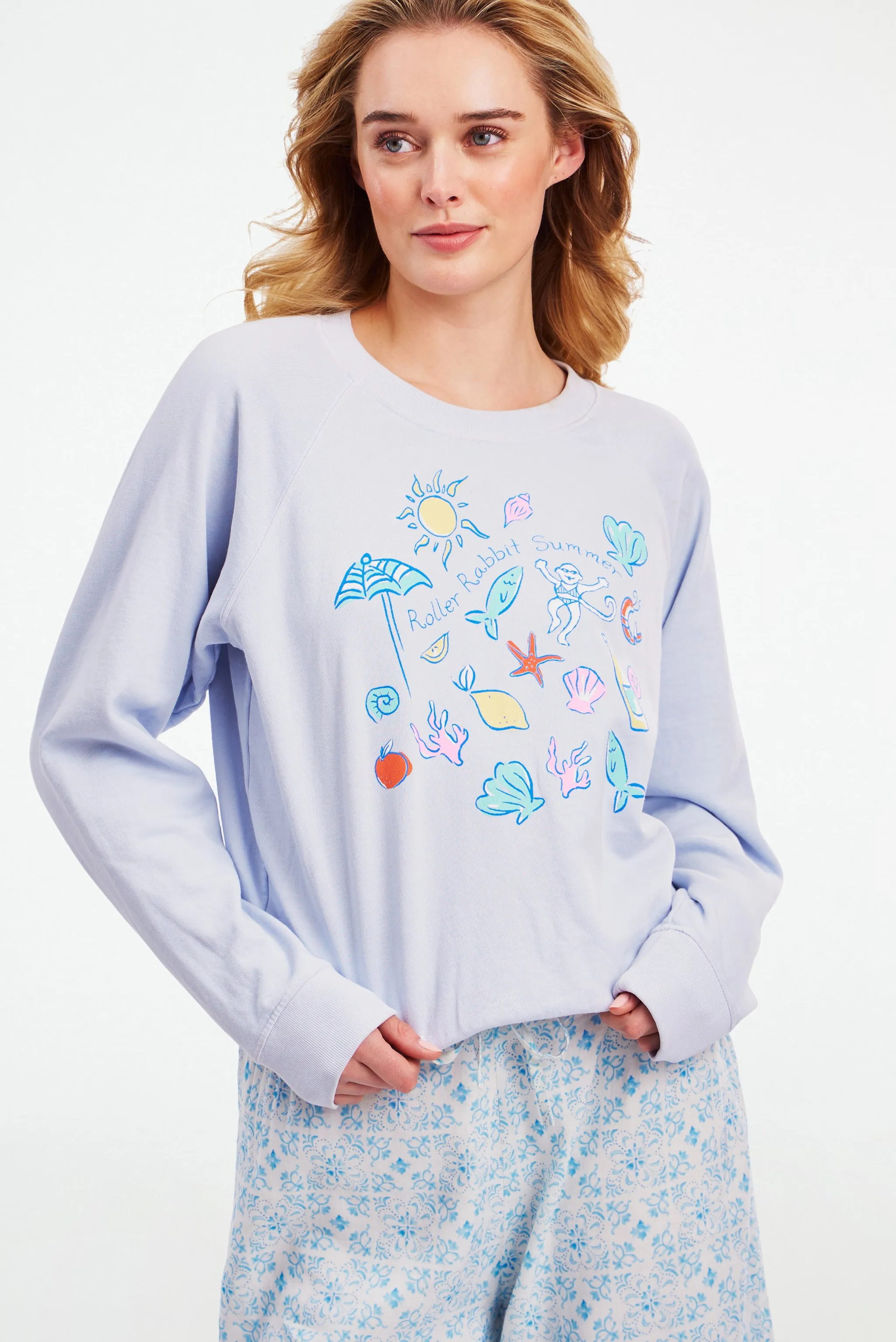 By The Sea Classic Crewneck sold by Roller Rabbit