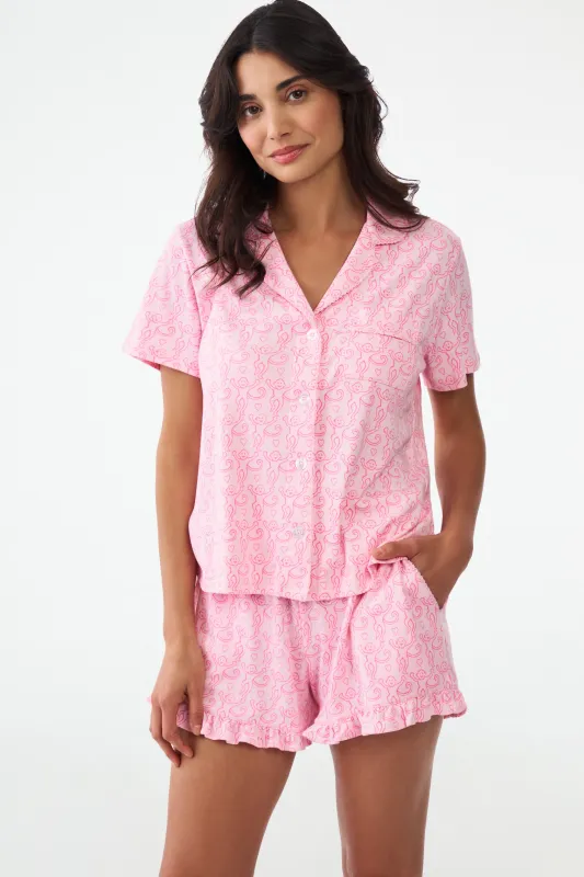 Lovely Monkey Wyatt Polo Pajamas made by Roller Rabbit