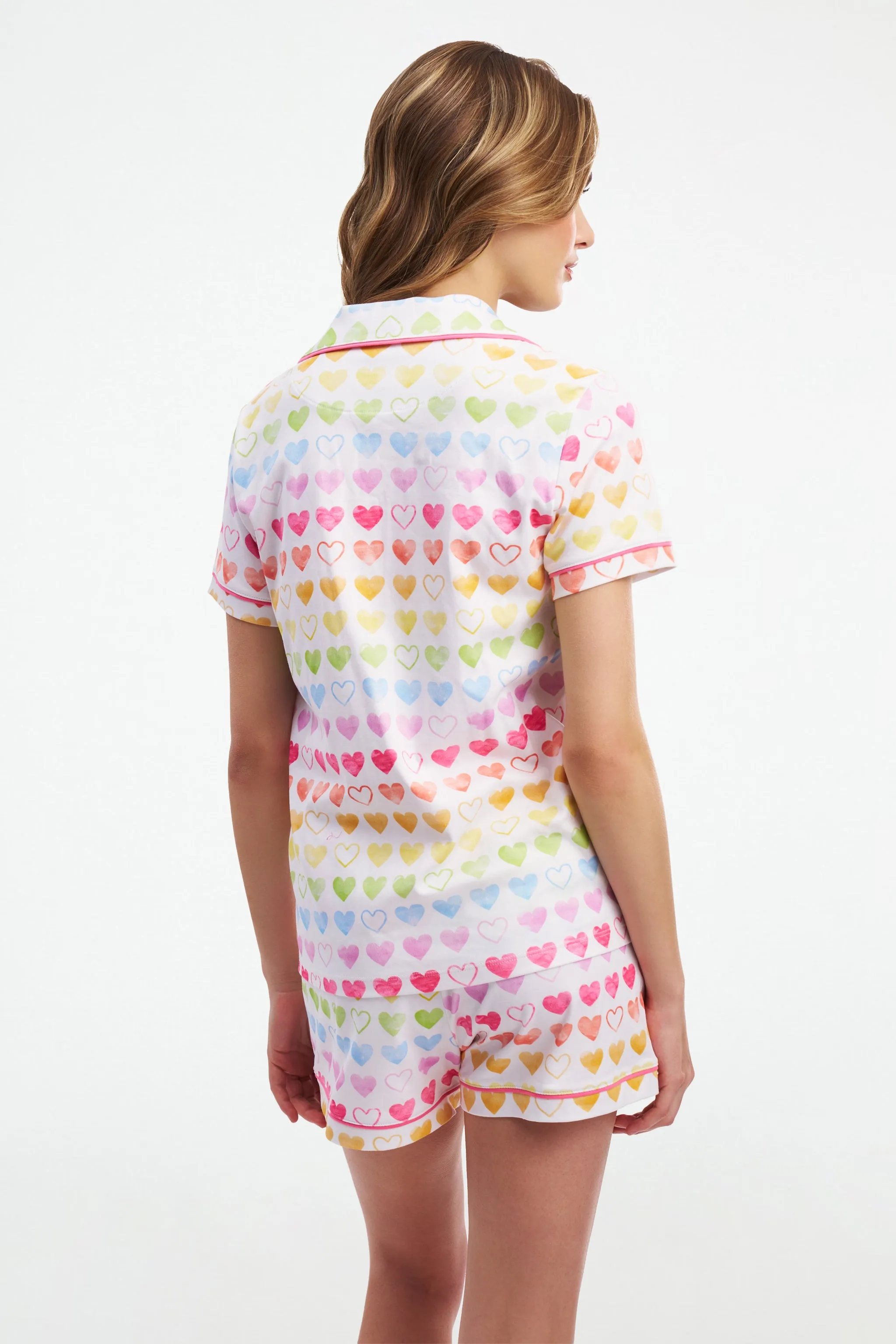 Watercolor Hearts Polo Pajamas sold by Roller Rabbit product image thumbnail 5