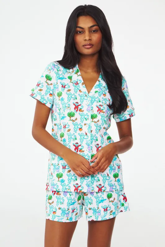 Georgia Monkey Polo Pajamas sold by Roller Rabbit