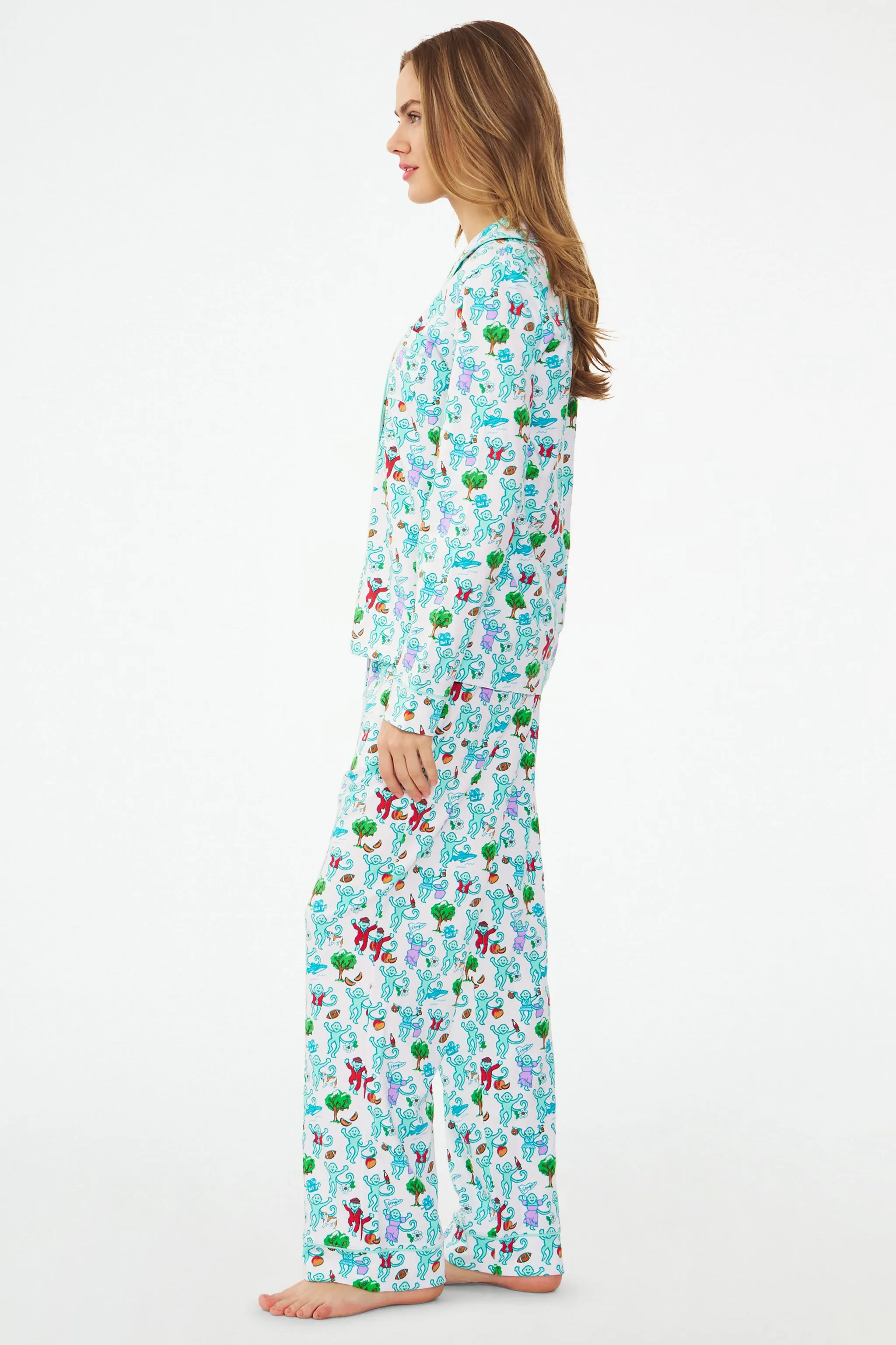 Georgia Monkey Long Sleeve Polo Pajamas sold by Roller Rabbit product image thumbnail 3