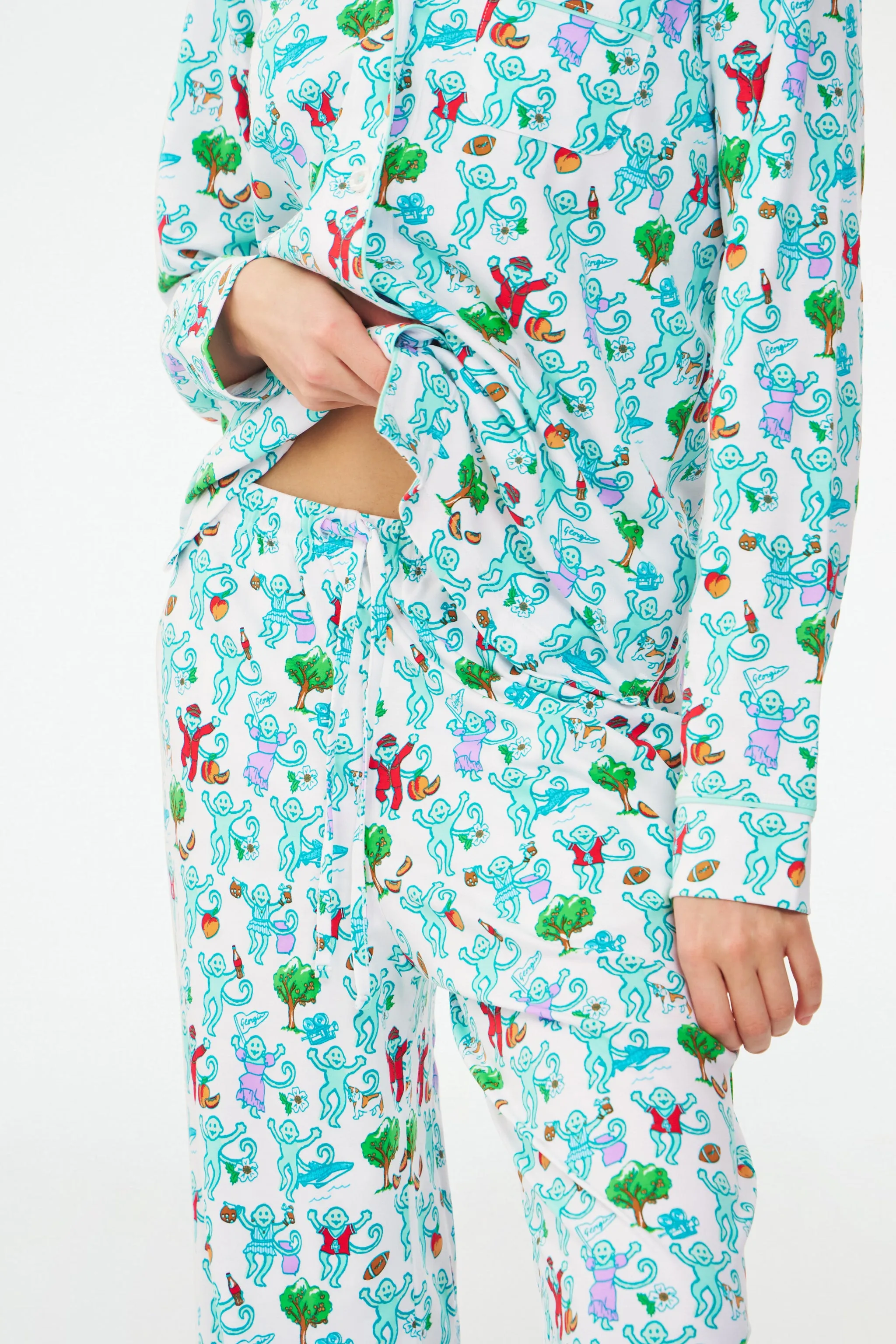 Georgia Monkey Long Sleeve Polo Pajamas sold by Roller Rabbit product image thumbnail 2