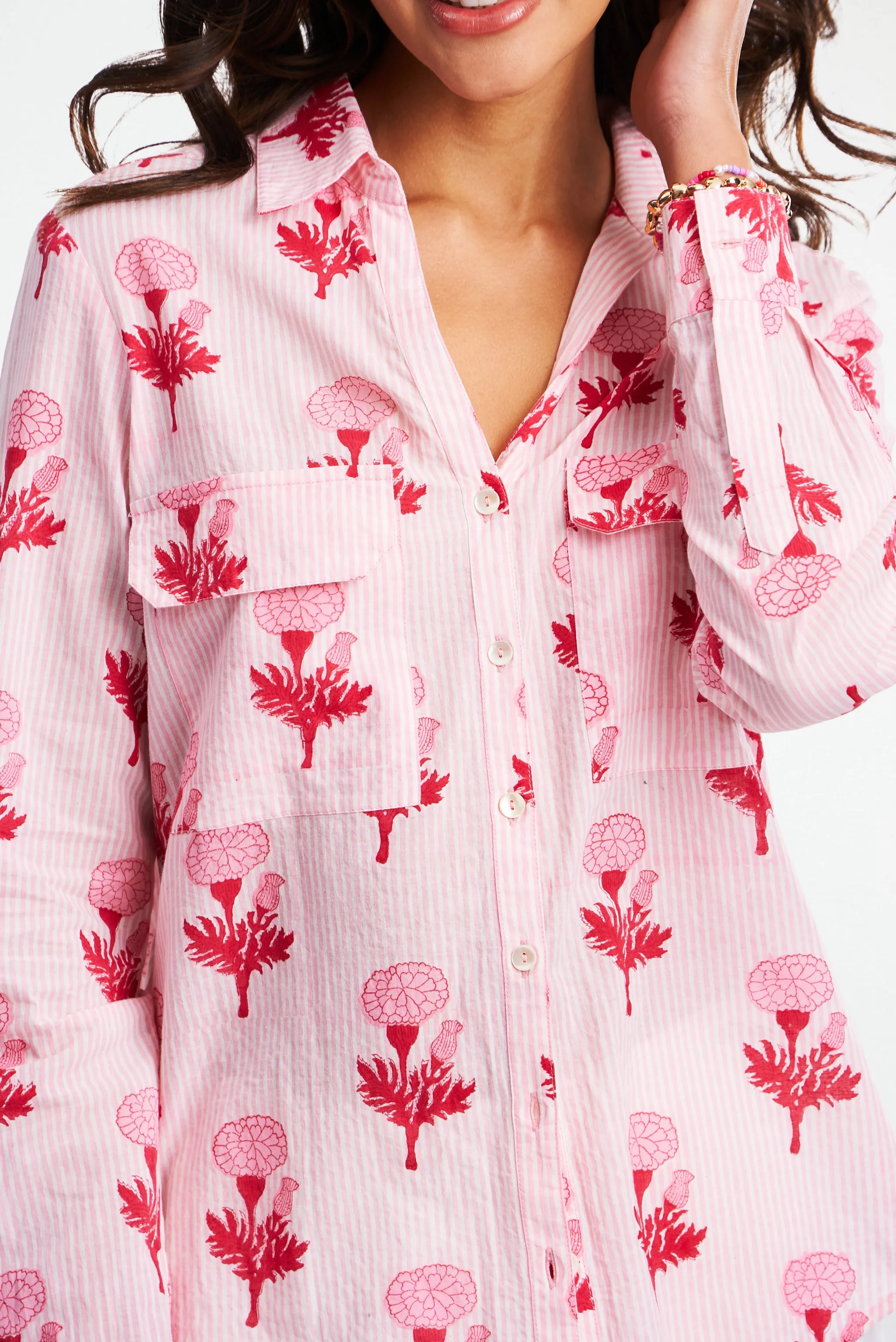 Marigold Stripe Guy Shirt sold by Roller Rabbit product image thumbnail 3