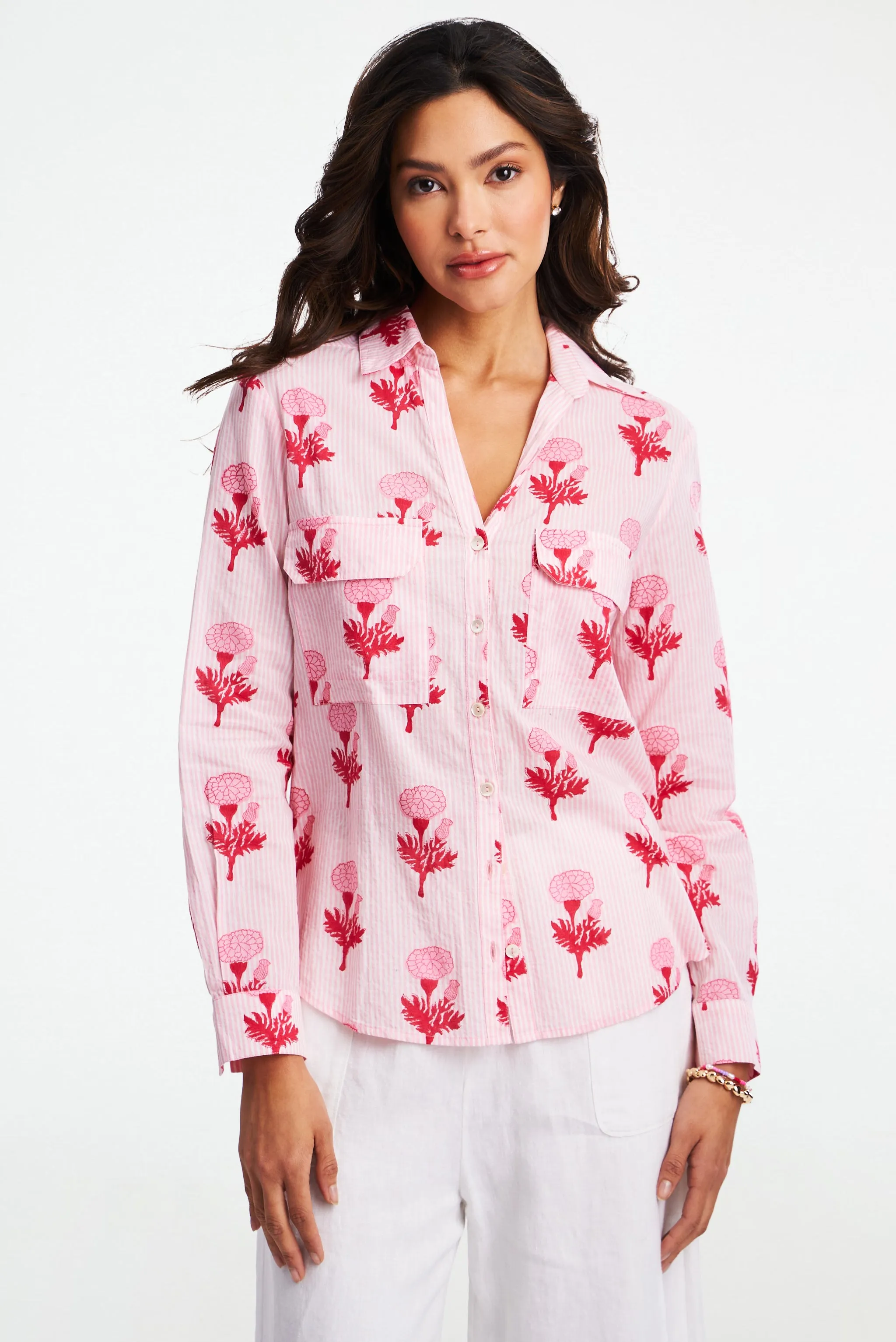 Marigold Stripe Guy Shirt sold by Roller Rabbit product image thumbnail 2