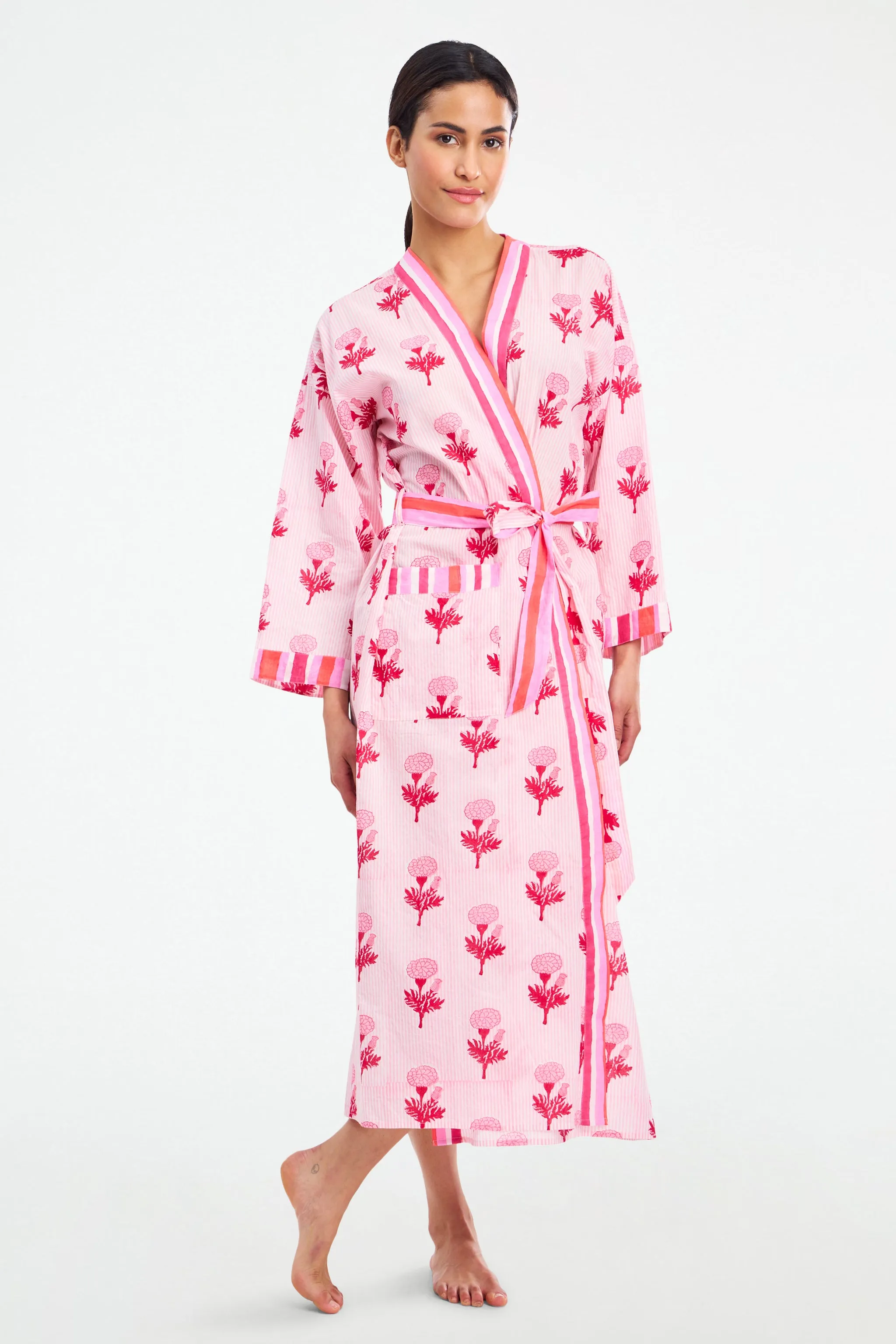 Marigold Stripe Summer Robe sold by Roller Rabbit