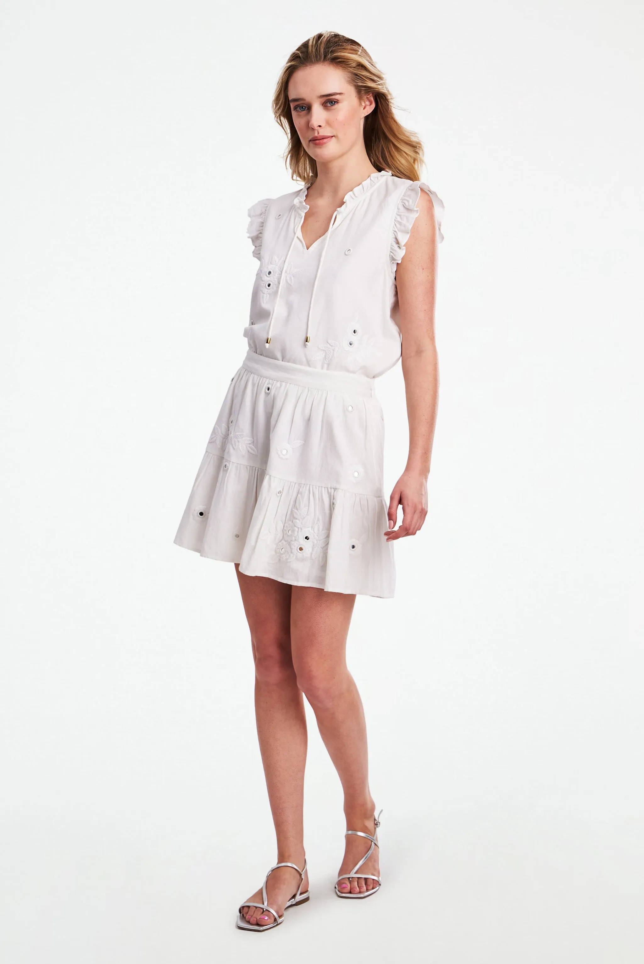 Gloriosa Embroidery Fleet Skirt sold by Roller Rabbit product image thumbnail 3