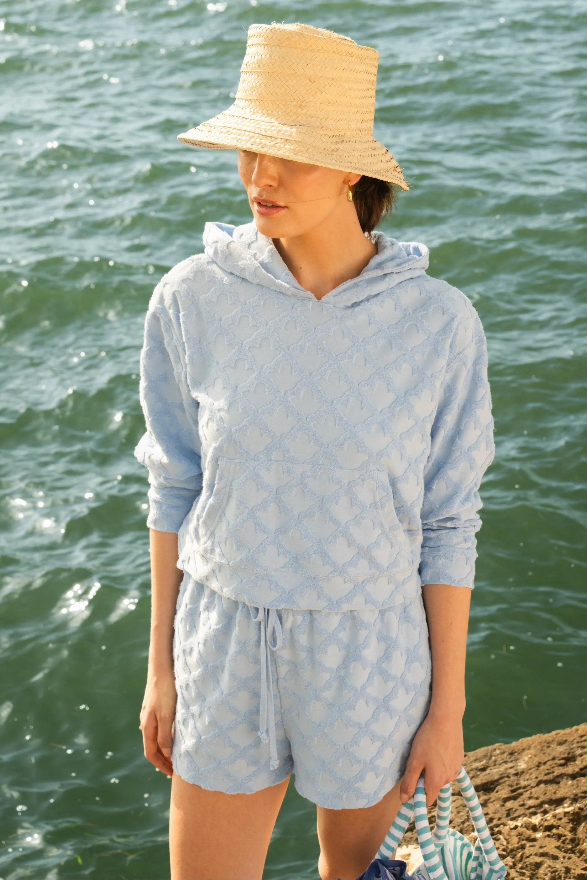 Jemina Jacquard Tennie Hoodie sold by Roller Rabbit