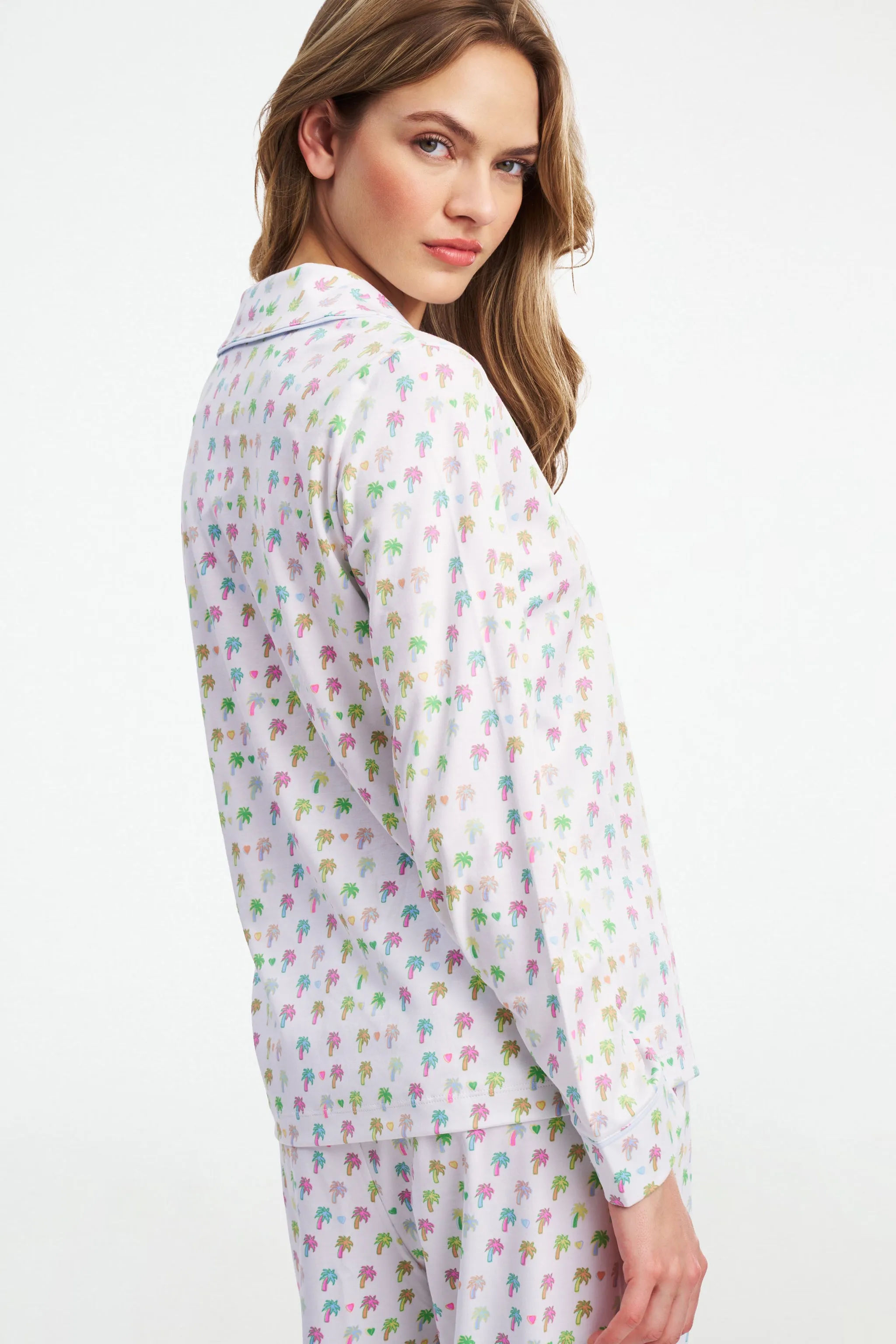 Palm Dreams Long Sleeve Polo Pajamas sold by Roller Rabbit product image thumbnail 3