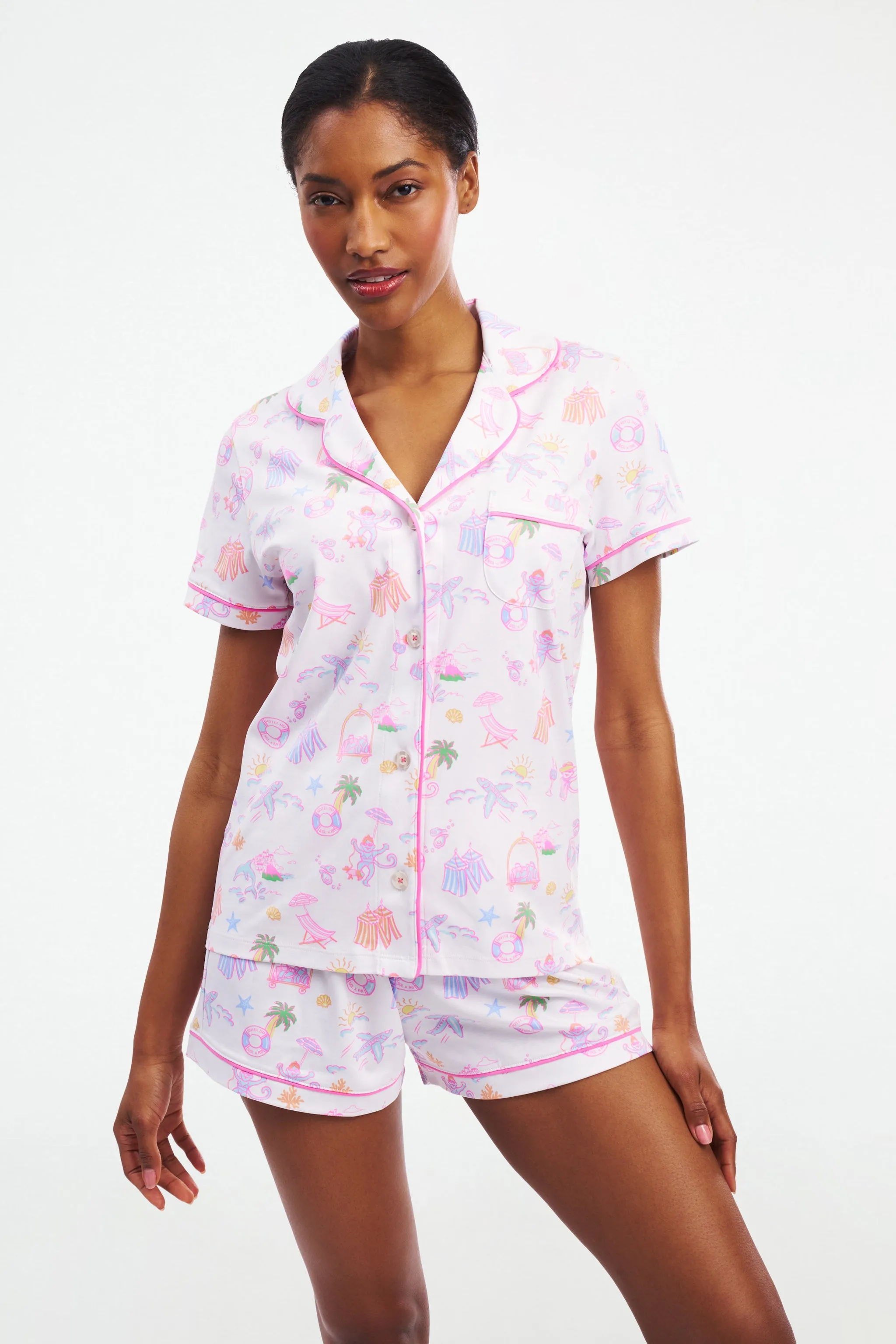 Hotel Tropical Polo Pajamas sold by Roller Rabbit product image thumbnail 4