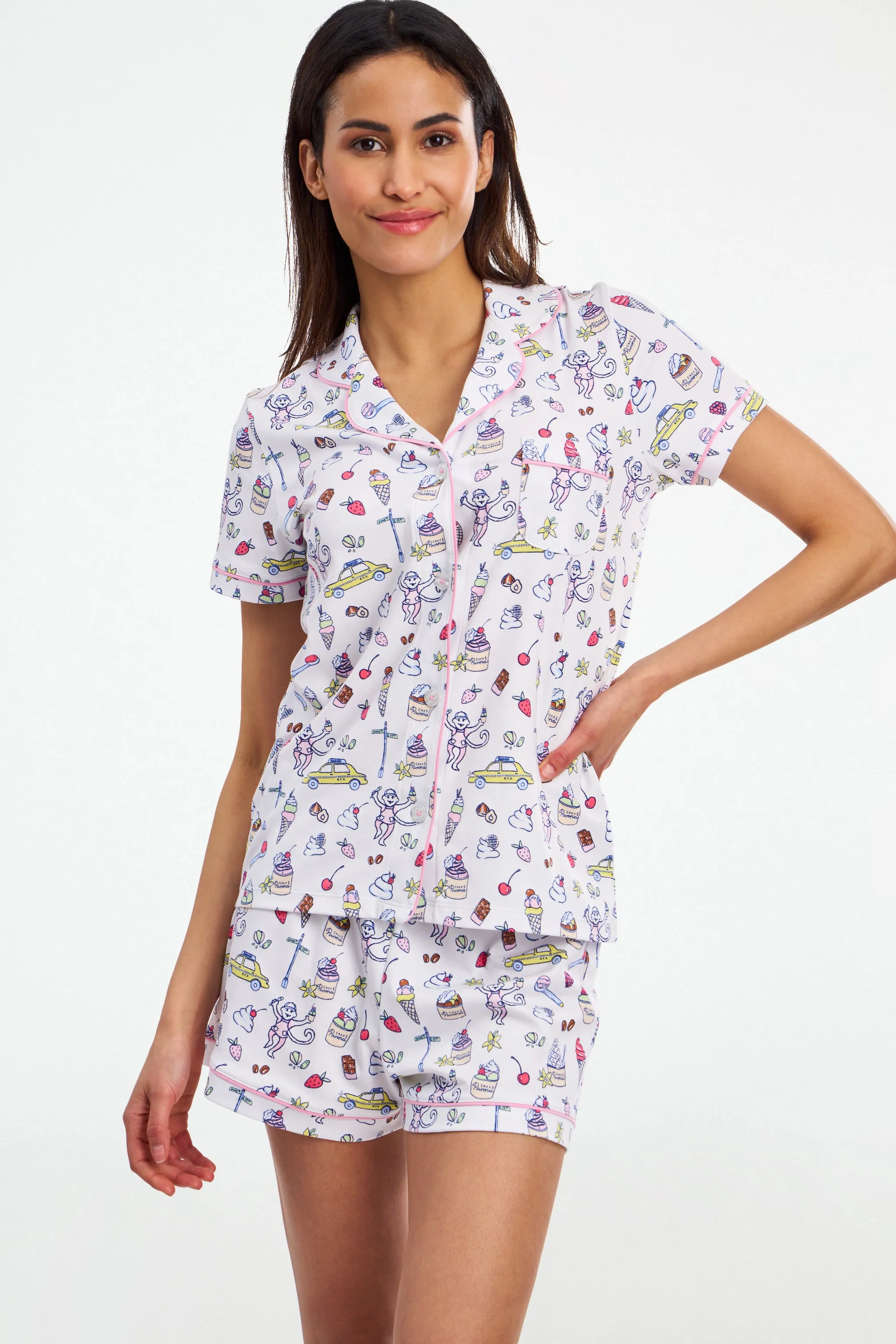 Dulce De Monkey Polo Pajamas sold by Roller Rabbit product image thumbnail 2
