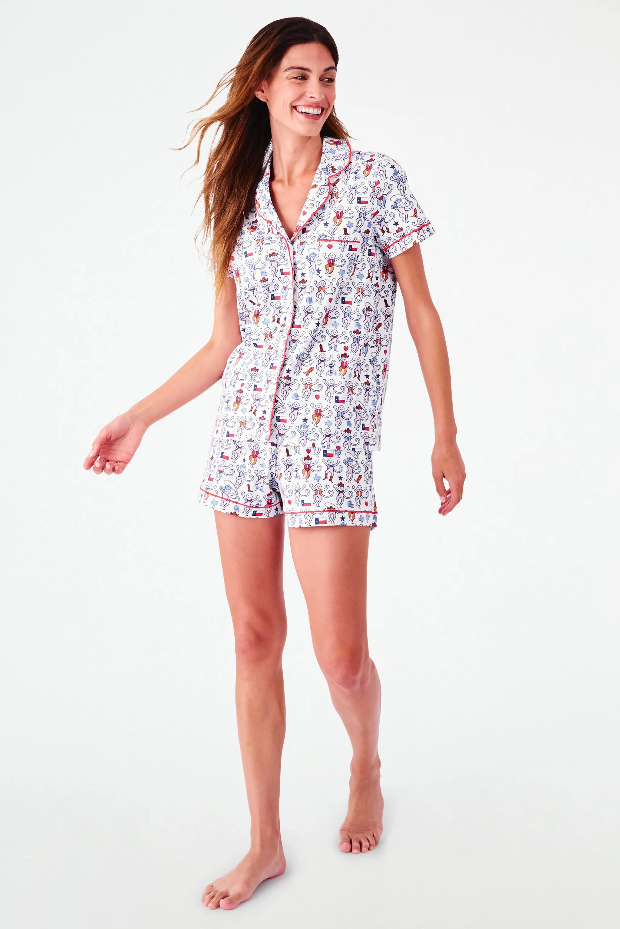 Dallas Monkey Polo Pajamas sold by Roller Rabbit product image thumbnail 4