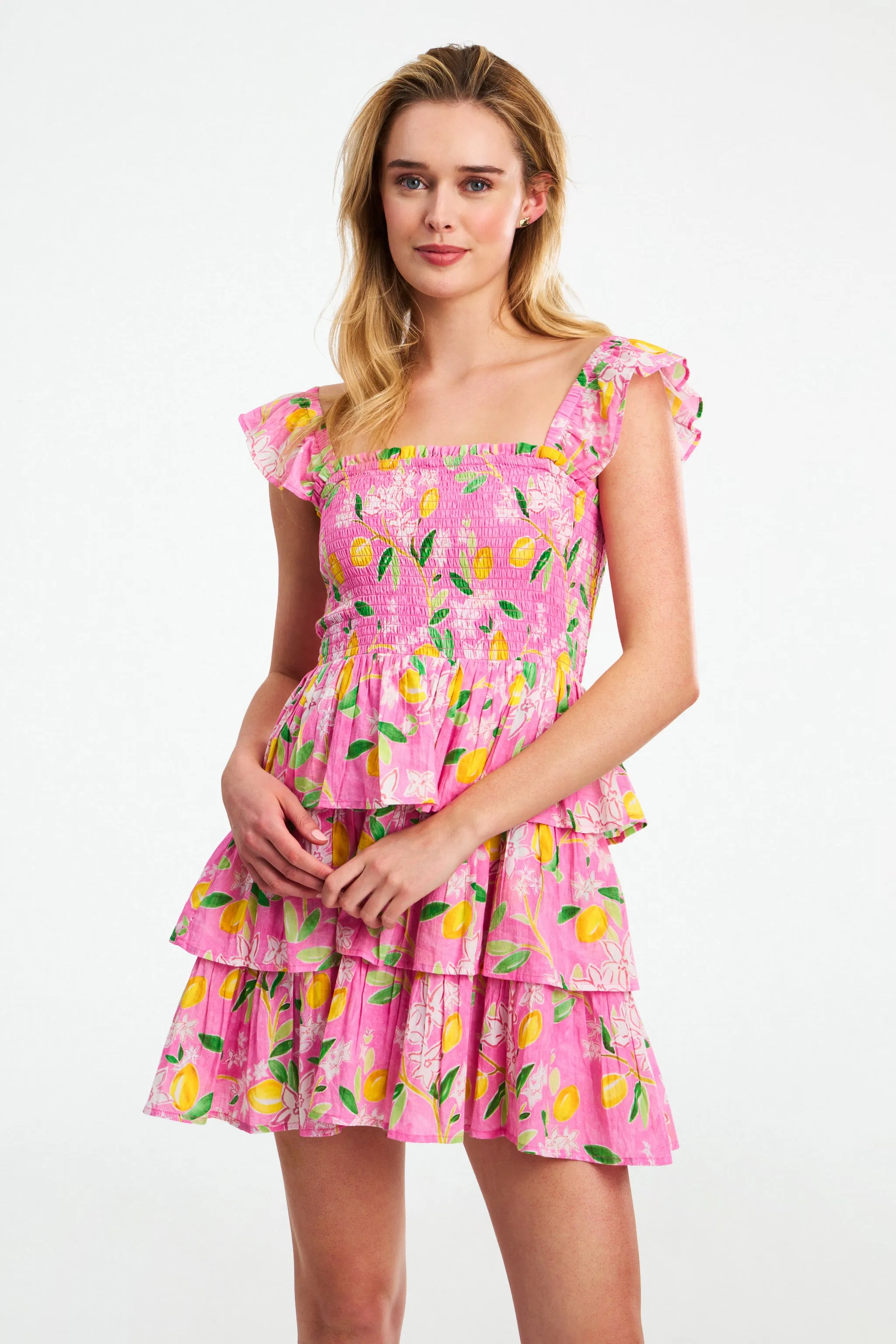 Lemon Blossom Romilly Dress sold by Roller Rabbit