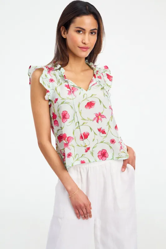 Greta Floral Swirl Steffie Top sold by Roller Rabbit