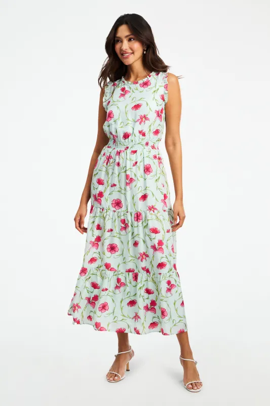 Greta Floral Swirl Milani Dress sold by Roller Rabbit