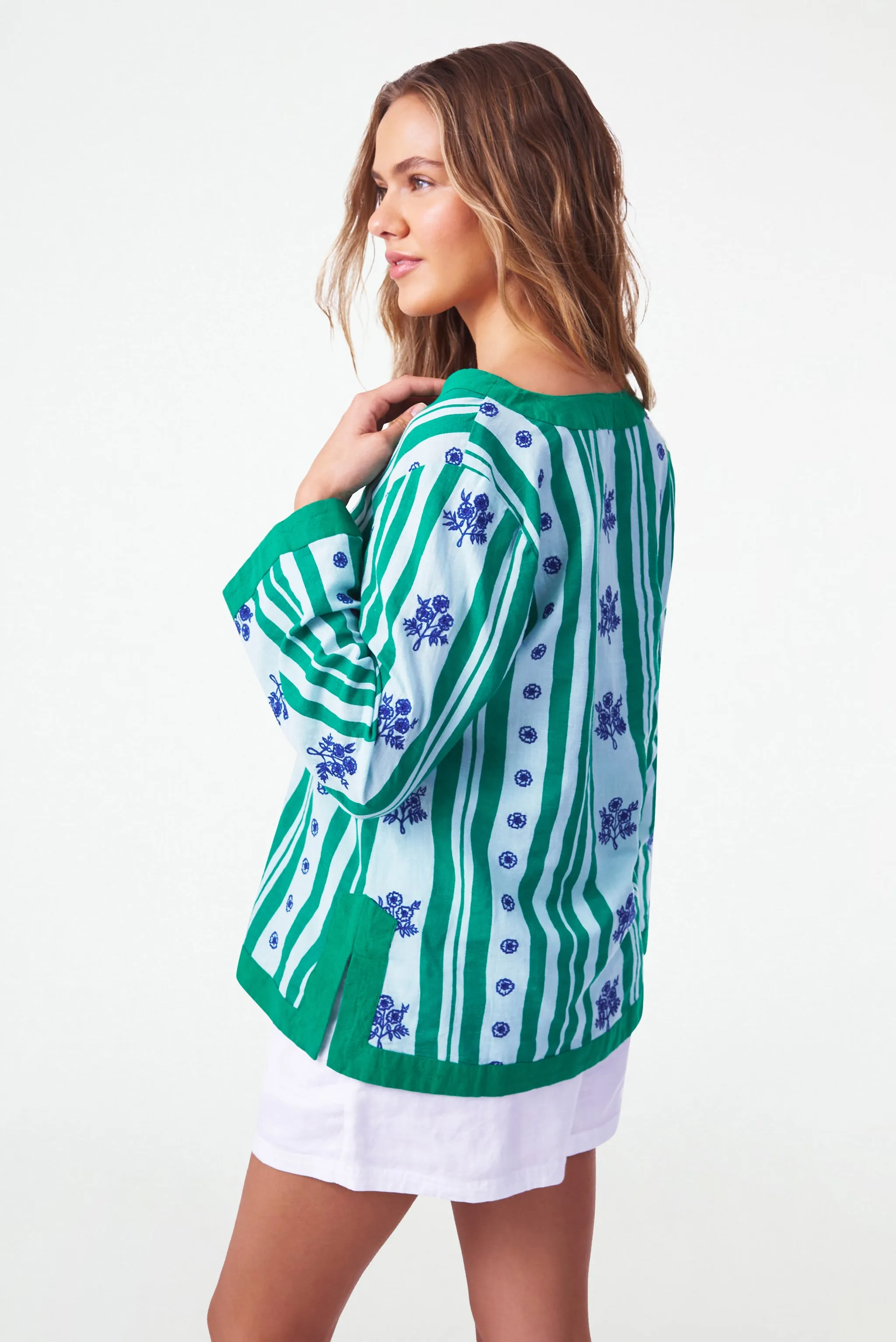Rosebud Stripe Julia Top sold by Roller Rabbit product image thumbnail 5