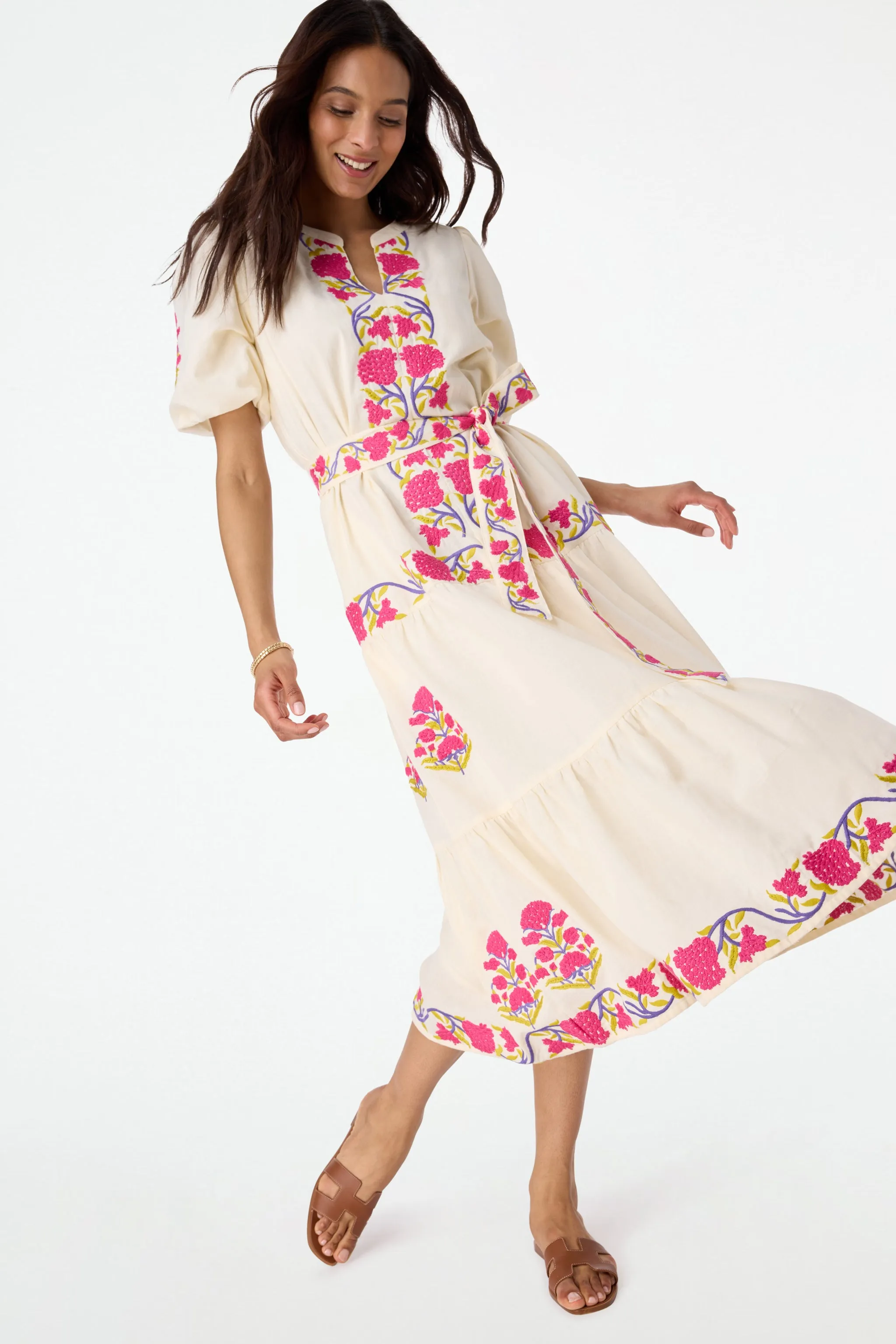 Column Embroidery Valonia Dress sold by Roller Rabbit