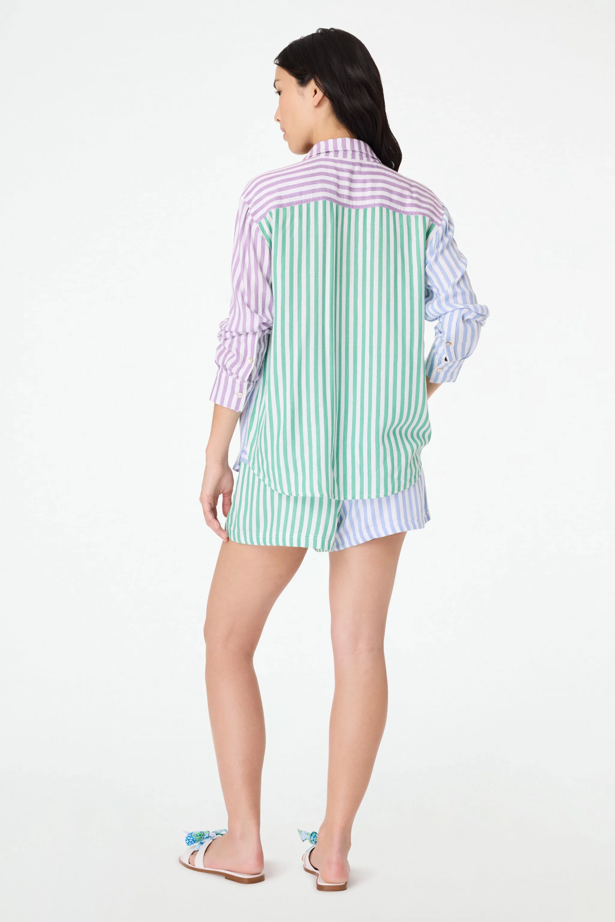 Lurex Stripe Boyfriend Shirt sold by Roller Rabbit product image thumbnail 5
